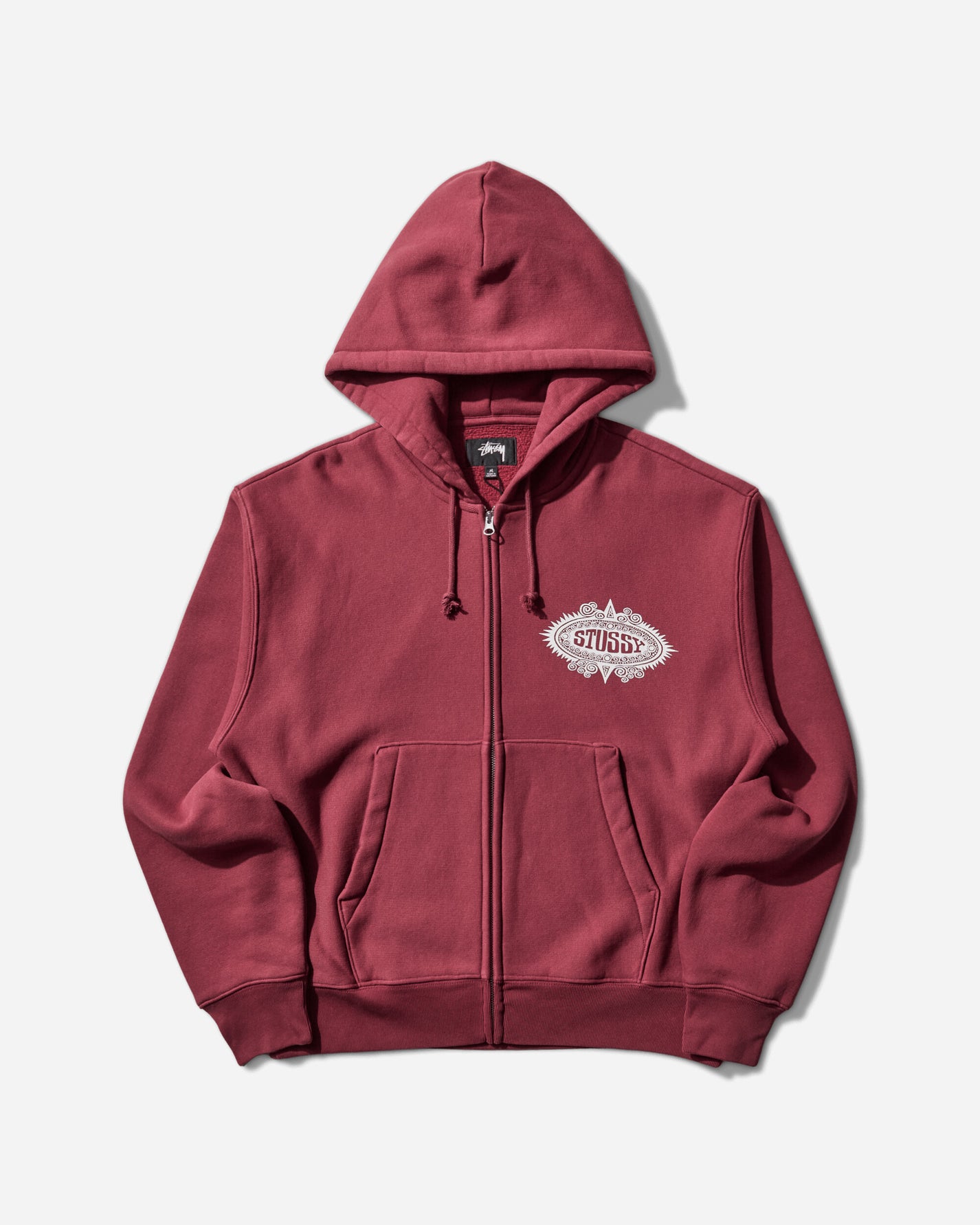 Stüssy Mantra Zip Hood Burgundy Sweatshirts Zip-Ups 118592 0615