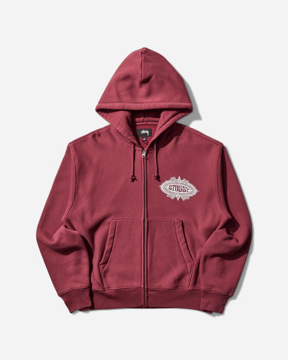 Stüssy Mantra Zip Hood Burgundy Sweatshirts Zip-Ups 118592 0615