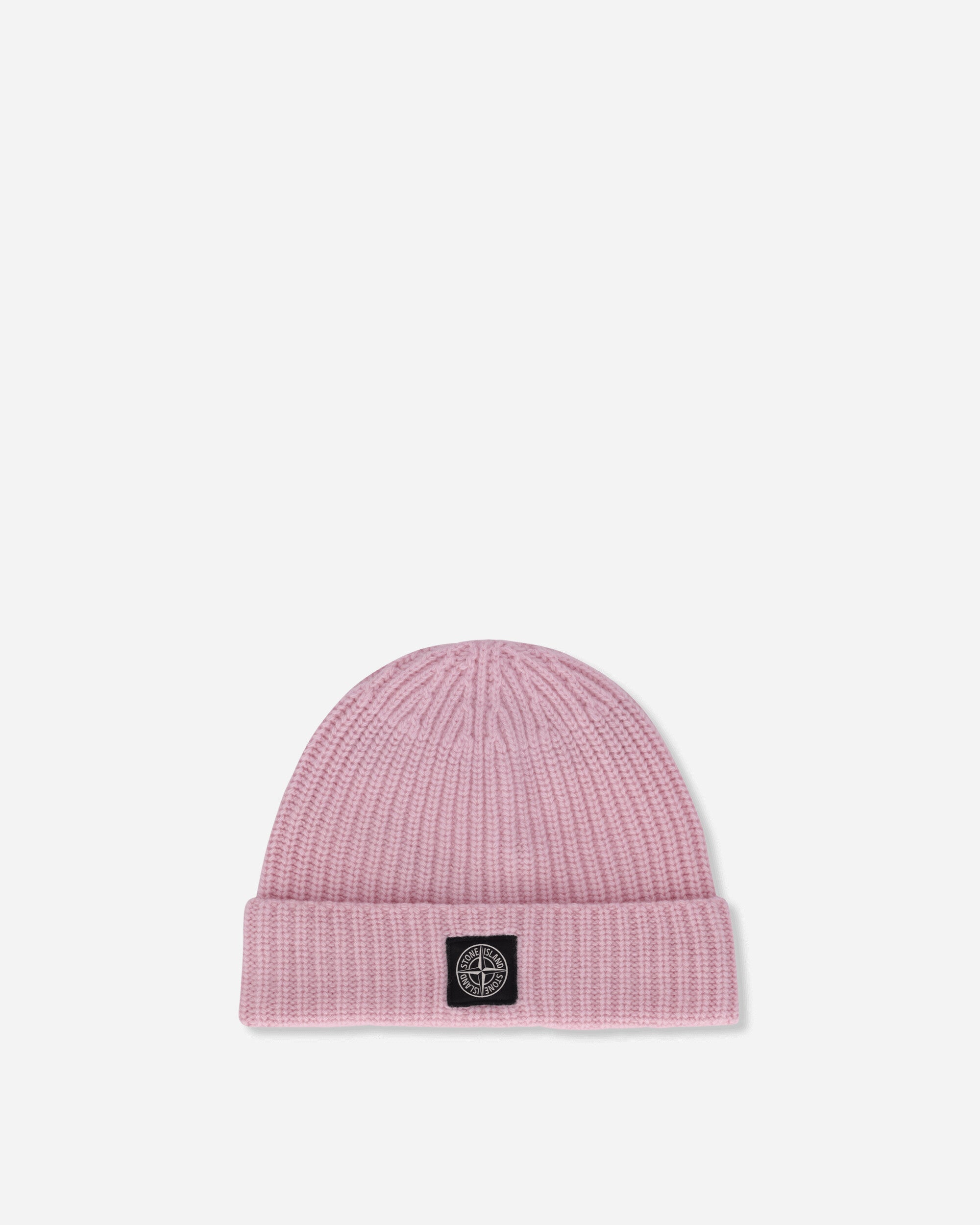 Stone Island Light Wool Ribbed Beanie Pink Hats Beanies K2S15-N100012-S00B4 V0080