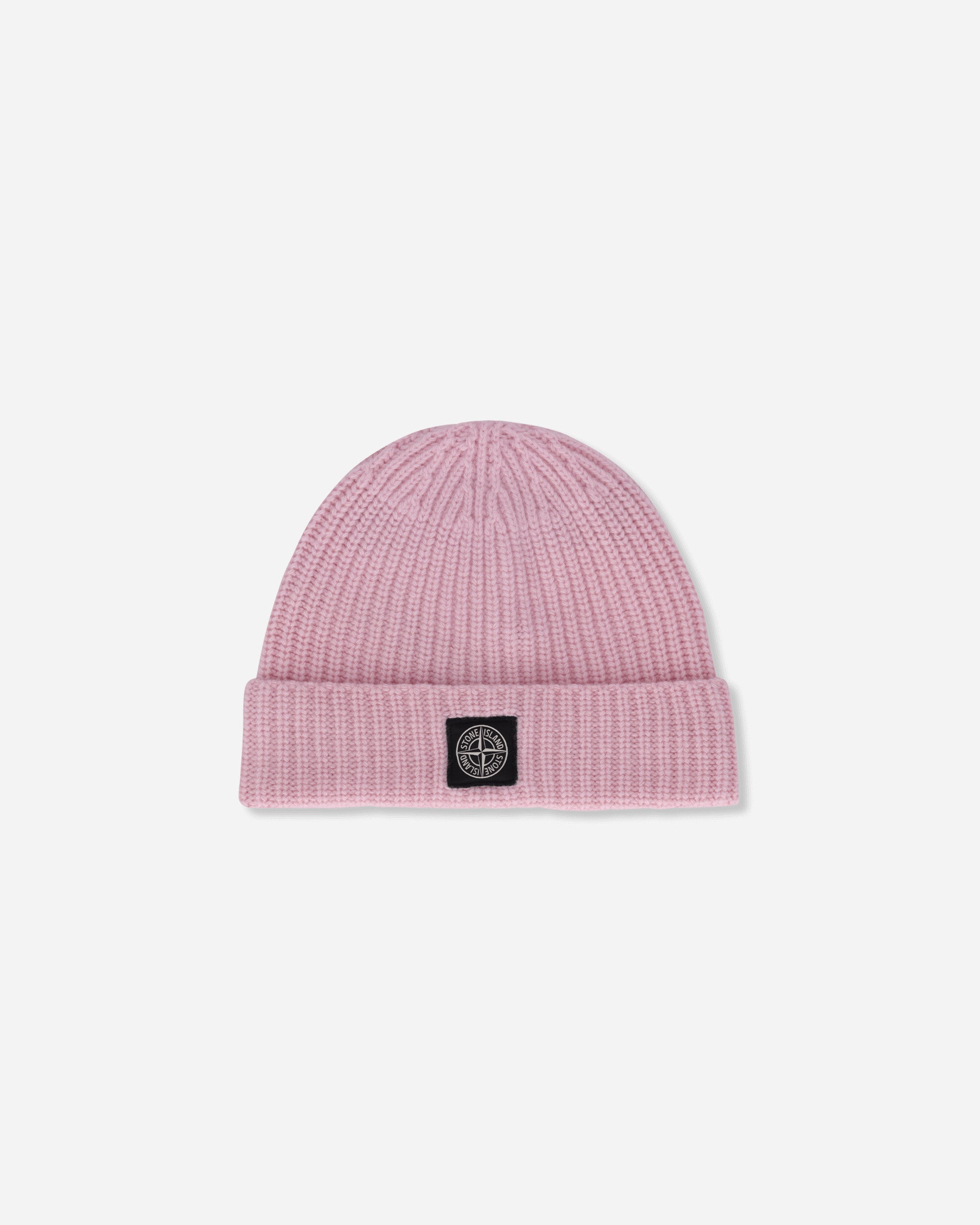 Stone Island Light Wool Ribbed Beanie Pink Hats Beanies K2S15-N100012-S00B4 V0080