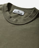 Stone Island Organic Cotton Fleece Crewneck Sweatshirt Military Green Sweatshirts Hoodies L1S156100019S0410 V005G