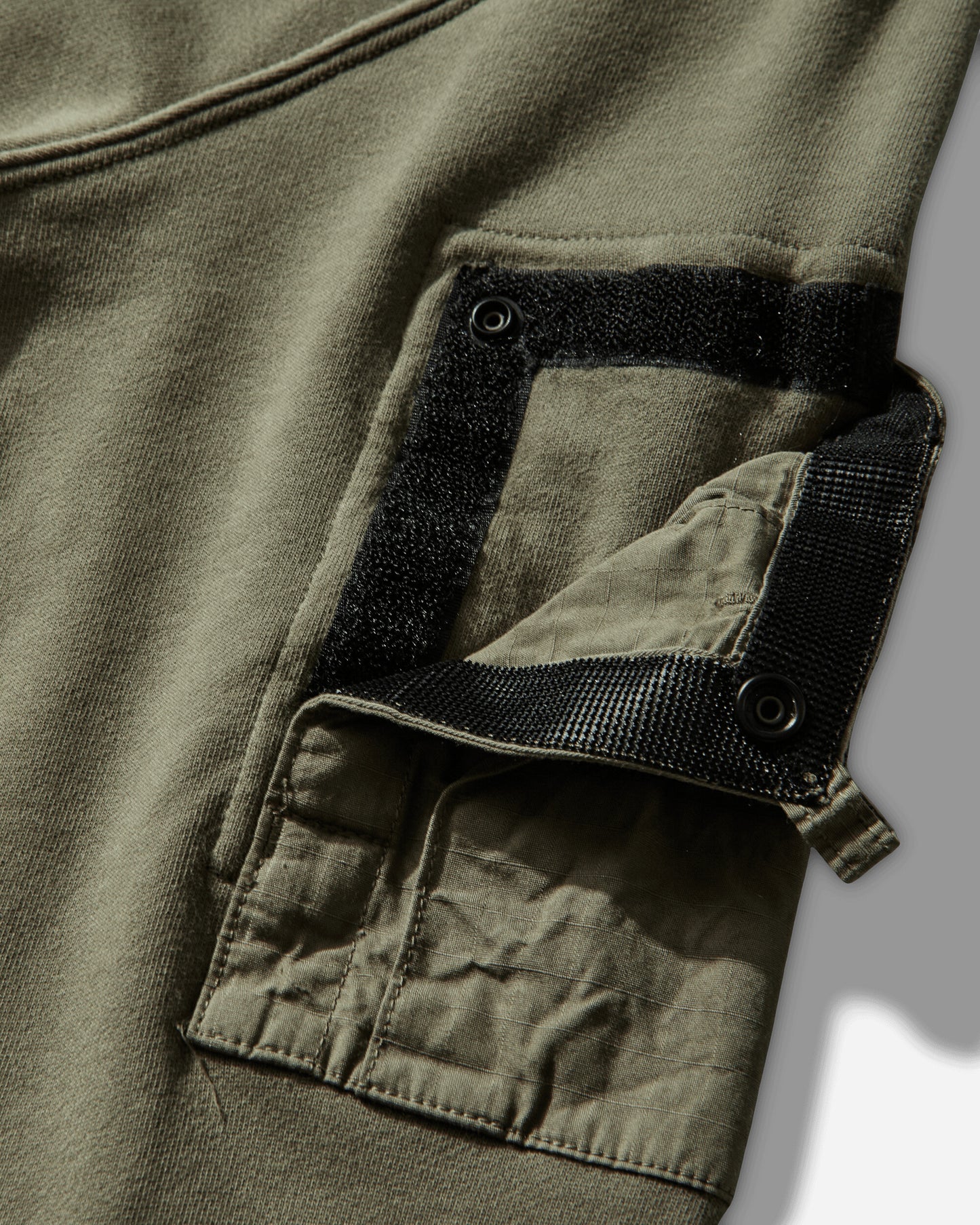 Stone Island Organic Cotton Fleece Crewneck Sweatshirt Military Green Sweatshirts Hoodies L1S156100019S0410 V005G