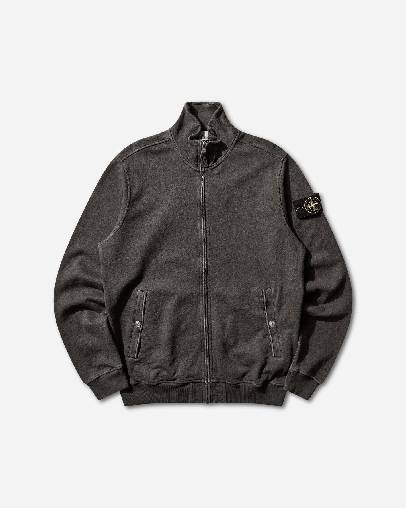 Stone Island Zip Up Cardigan Charcoal Sweatshirts Hoodies L1S156100033S0060 V0165