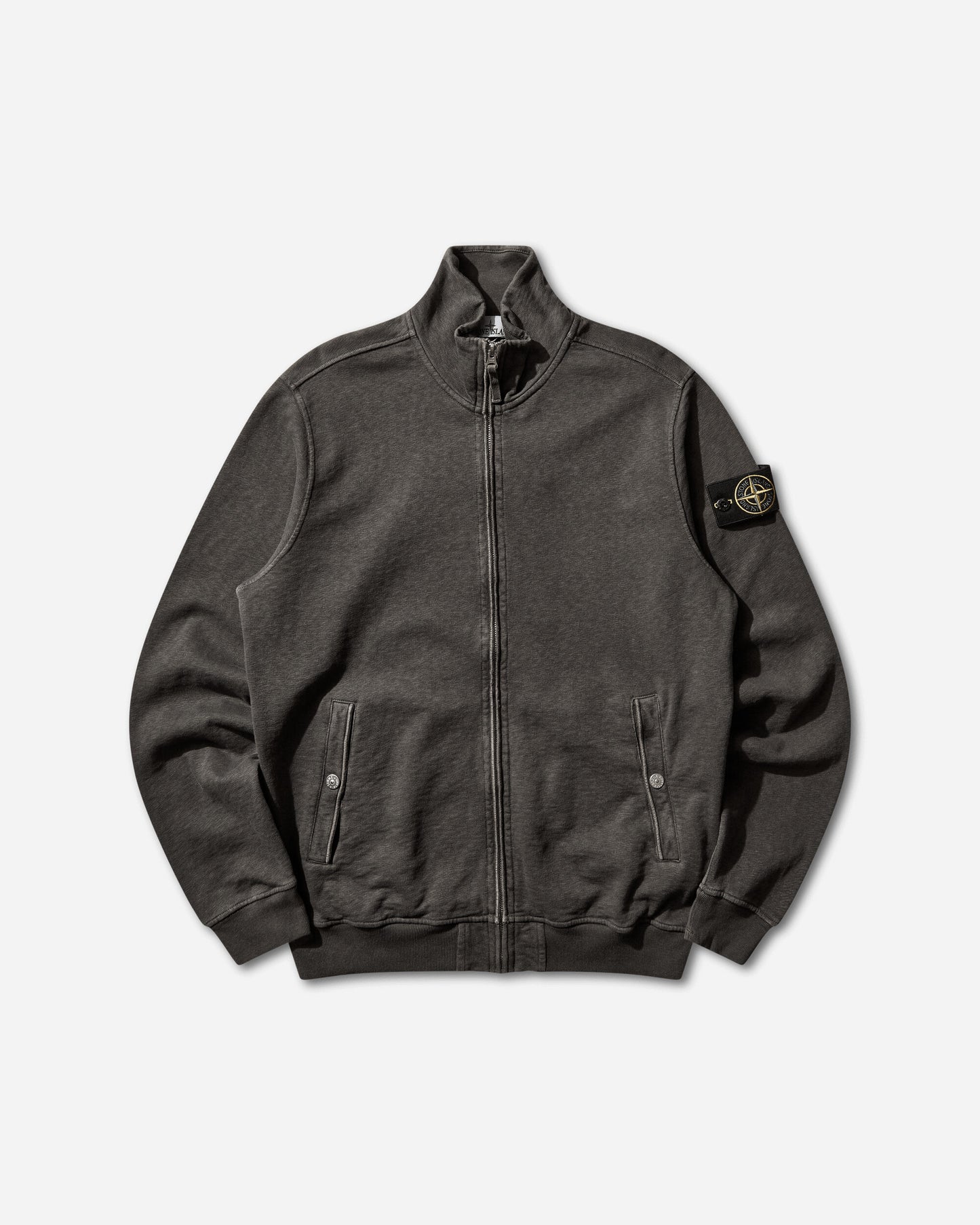 Stone Island Zip Up Cardigan Charcoal Sweatshirts Hoodies L1S156100033S0060 V0165