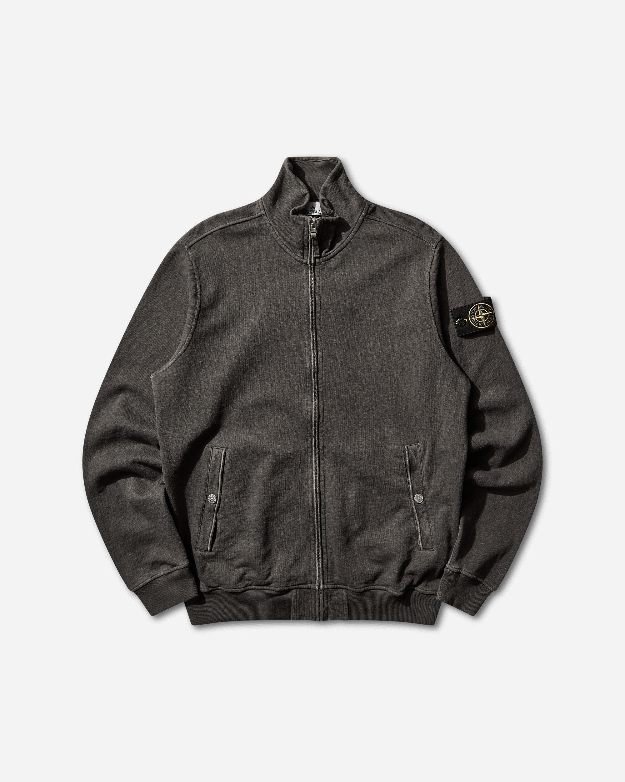 Stone Island Zip Up Cardigan Charcoal Sweatshirts Hoodies L1S156100033S0060 V0165