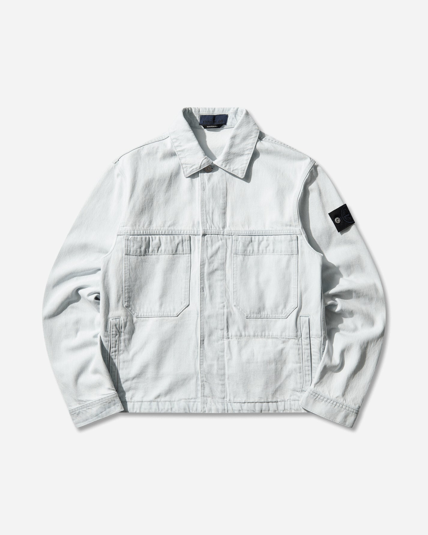 Stone Island Biker Jacket Blue Extra Bleach Coats and Jackets Jackets L1S144100006S00J9 VJ203