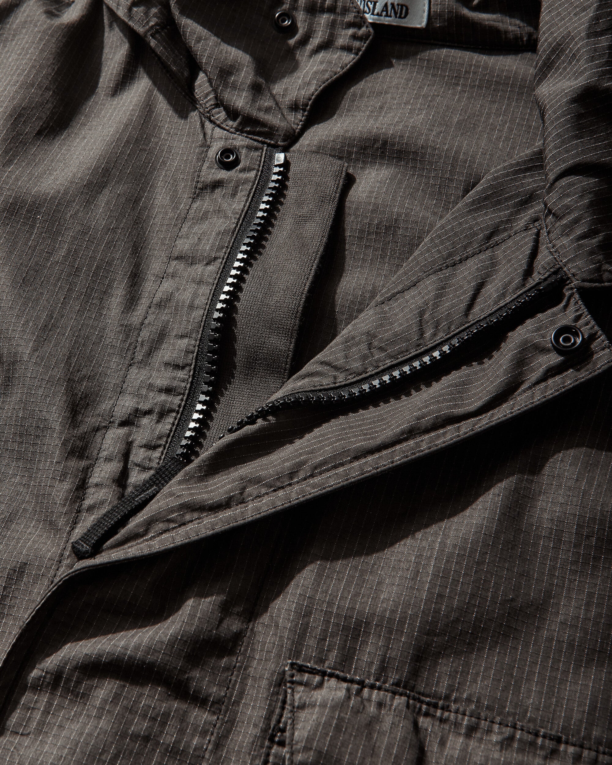 Stone Island Double Coated Cotton Ripstop Short Jacket Charcoal Coats and Jackets Jackets L1S154100071S0318 V0065