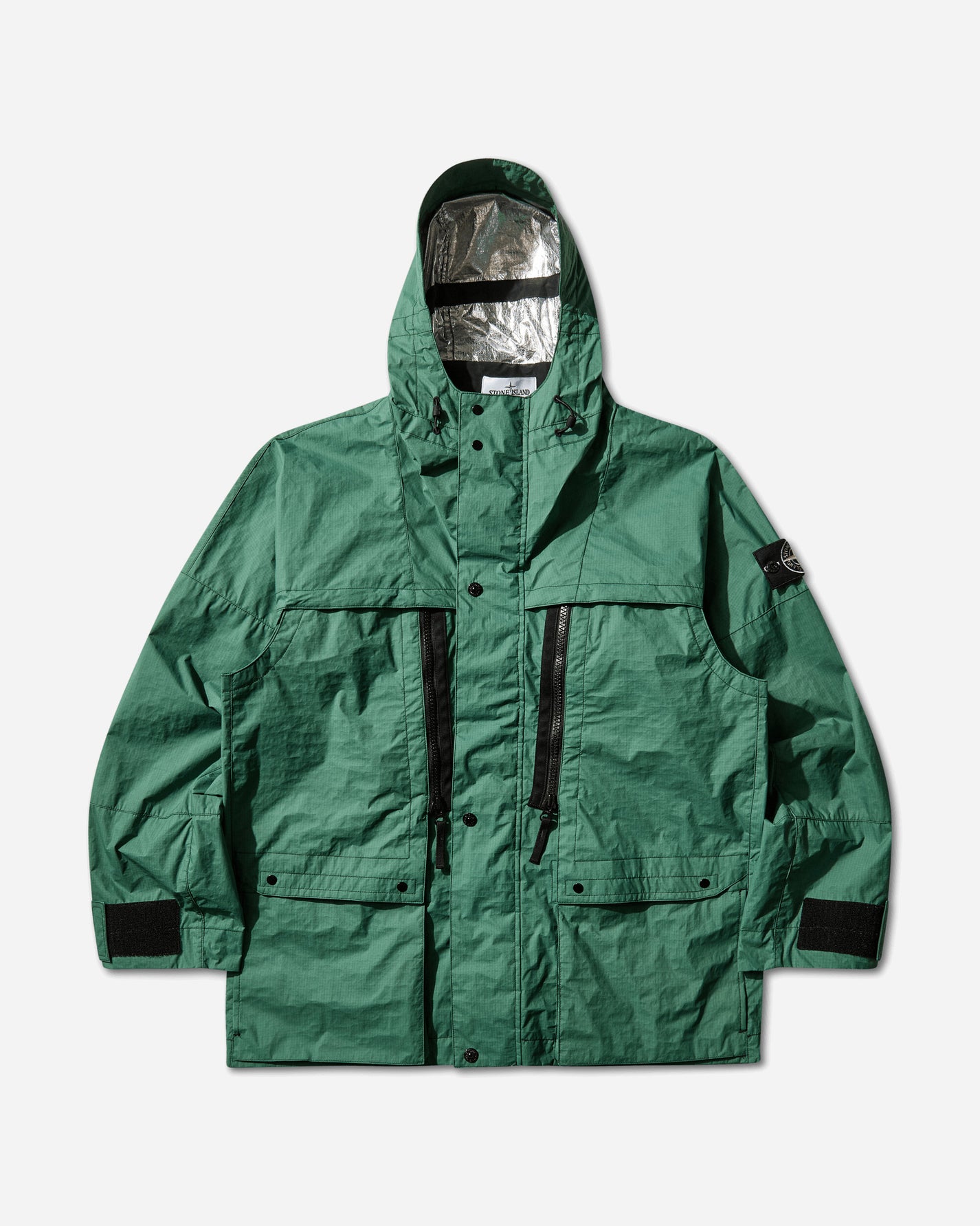 Stone Island Double Coated Cotton Ripstop Short Jacket Malachite Coats and Jackets Jackets L1S154100061S0356 V005H