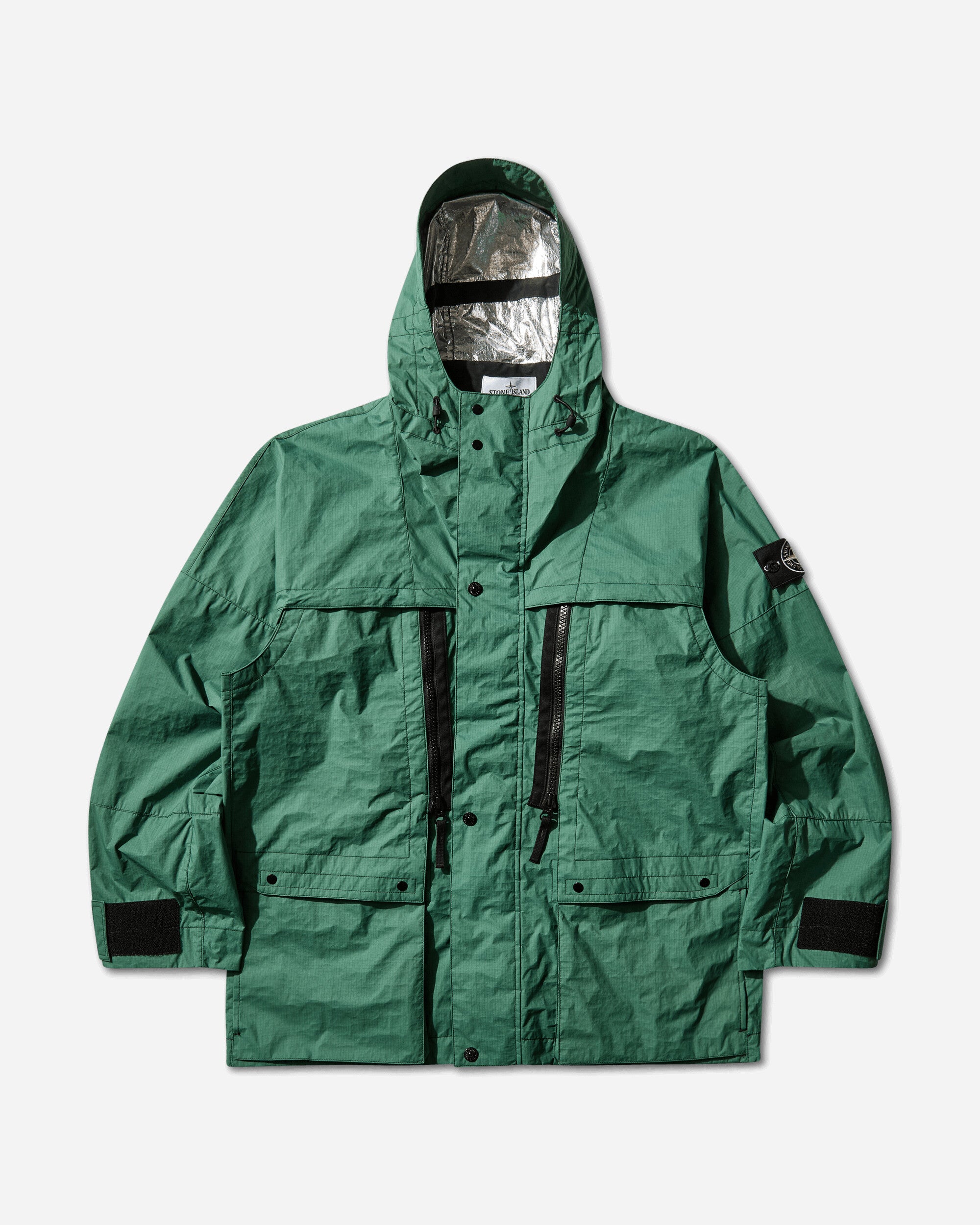 Stone Island Double Coated Cotton Ripstop Short Jacket Malachite Coats and Jackets Jackets L1S154100061S0356 V005H