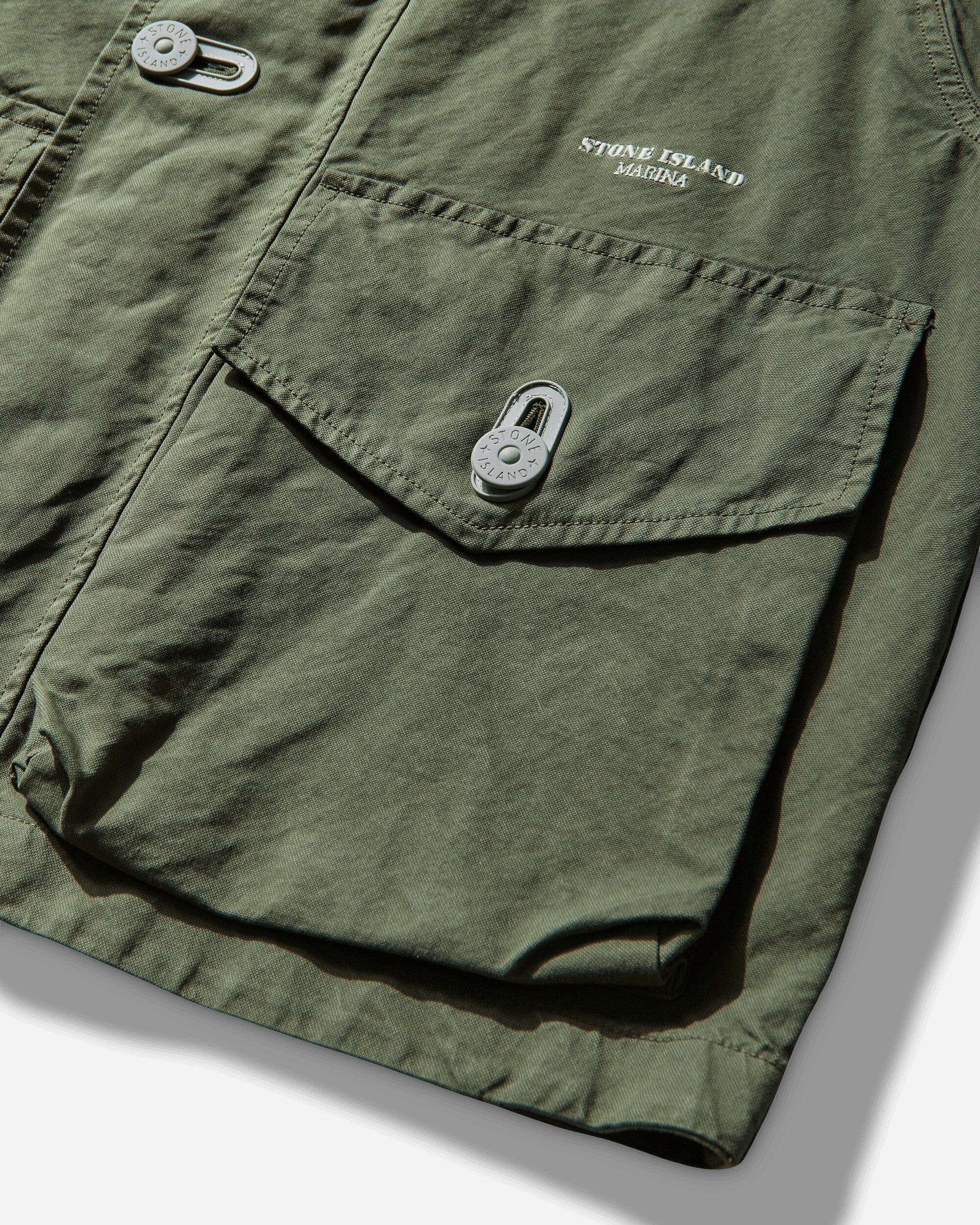 Stone Island Seam Faded Light Nylon Tela Recycled Down Hooded Jacket Quartz Green Coats and Jackets Jackets L1S154100075S0X27 V005I