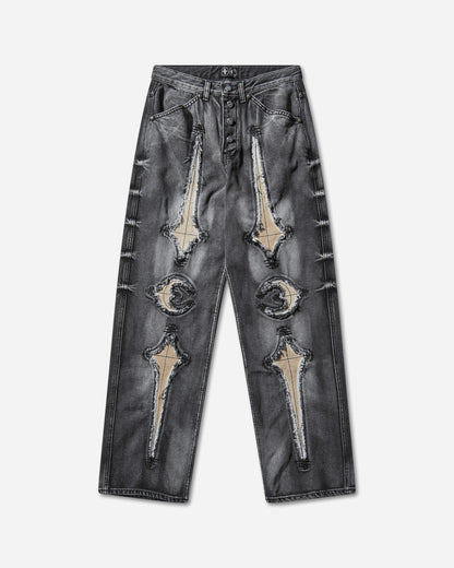 Thug Club Tc Bone Leather Denim Pants Black Pants Denim TC25PT2102 BLACK