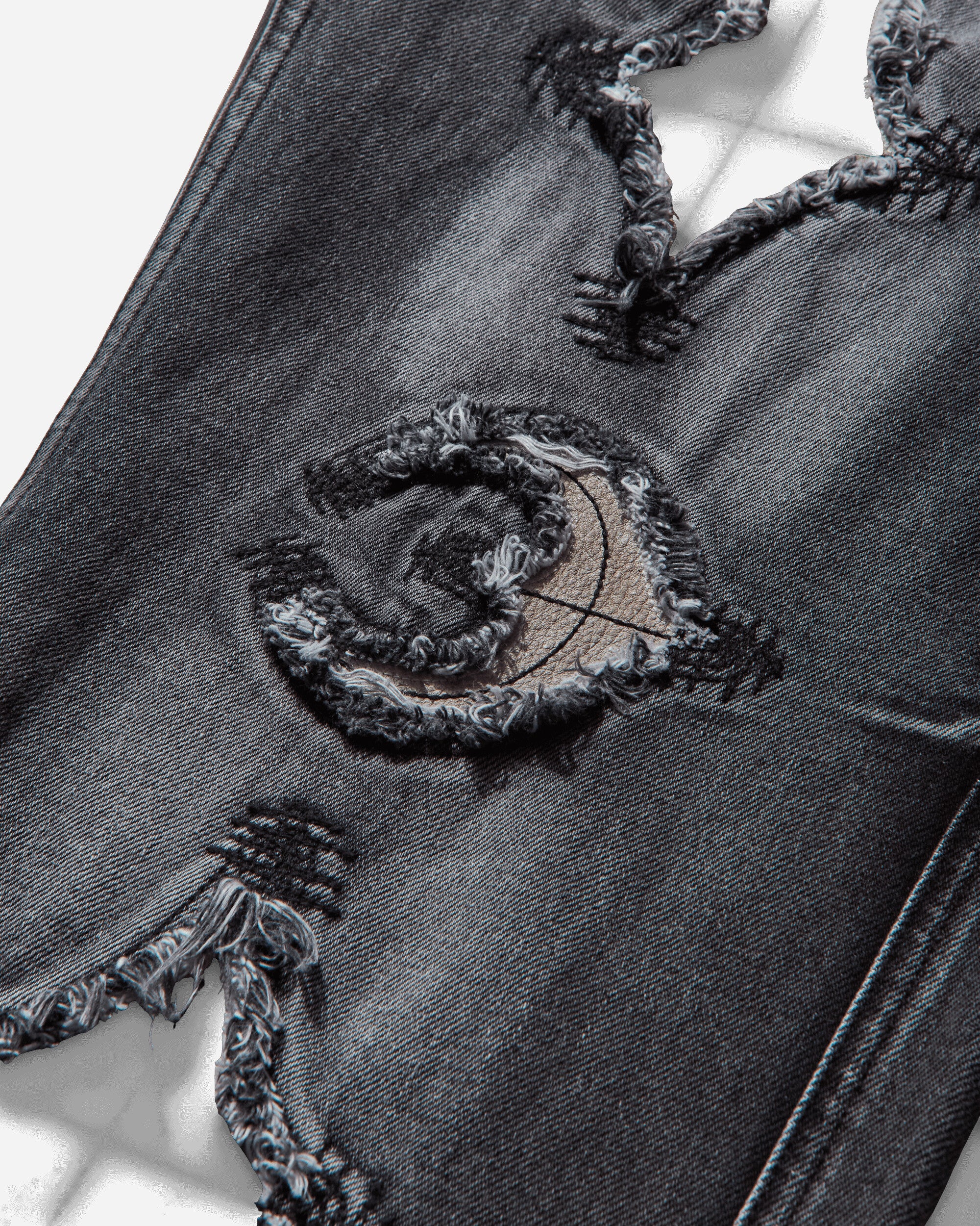 Thug Club Tc Bone Leather Denim Pants Black Pants Denim TC25PT2102 BLACK