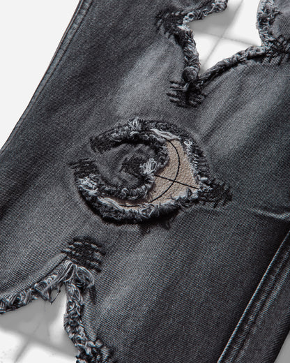 Thug Club Tc Bone Leather Denim Pants Black Pants Denim TC25PT2102 BLACK