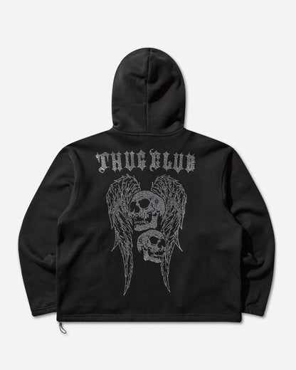 Thug Club Tc Angels Crystal Embellished Hoodie Black Sweatshirts Hoodies TC25SS2401 BLACK