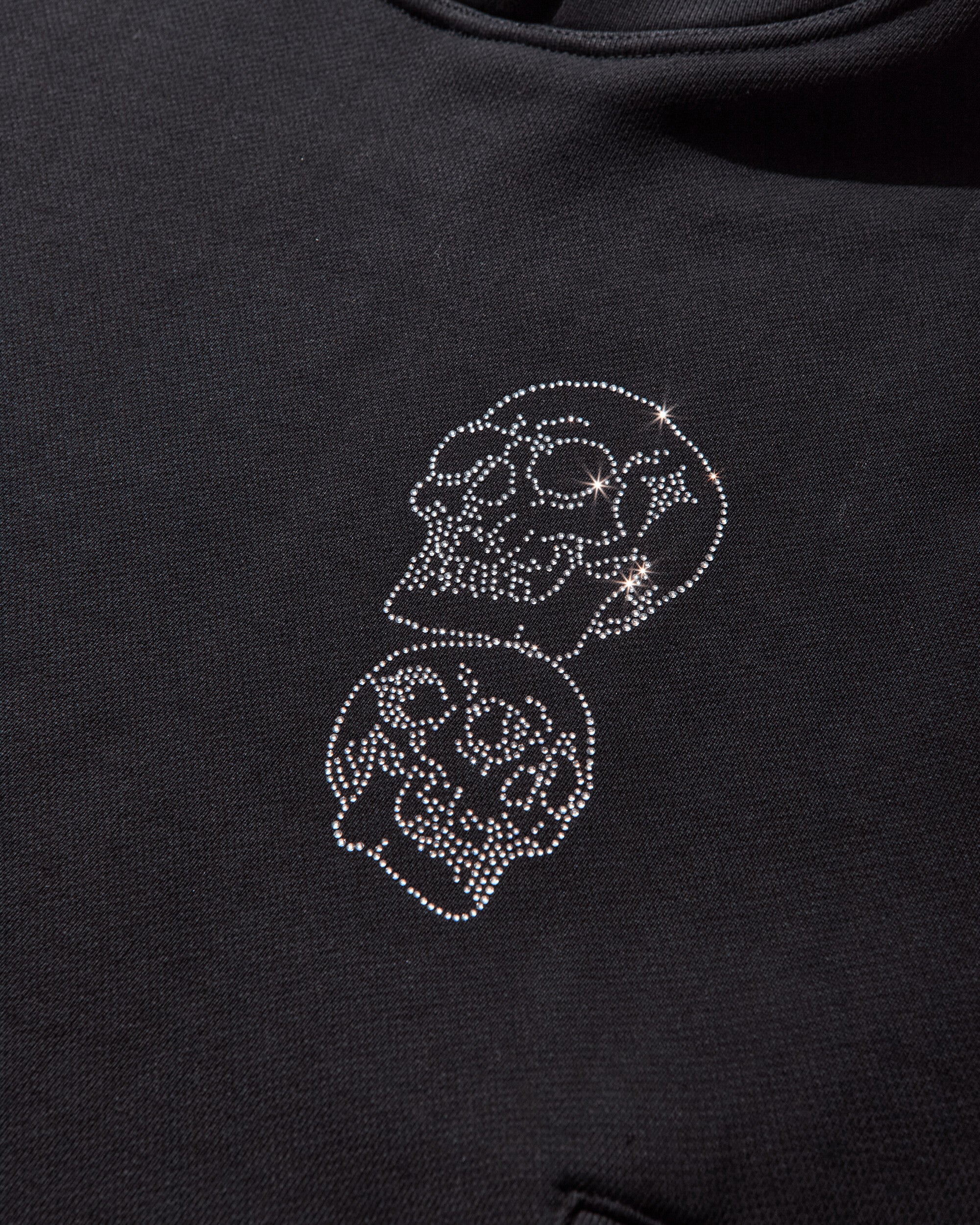 Thug Club Tc Angels Crystal Embellished Hoodie Black Sweatshirts Hoodies TC25SS2401 BLACK