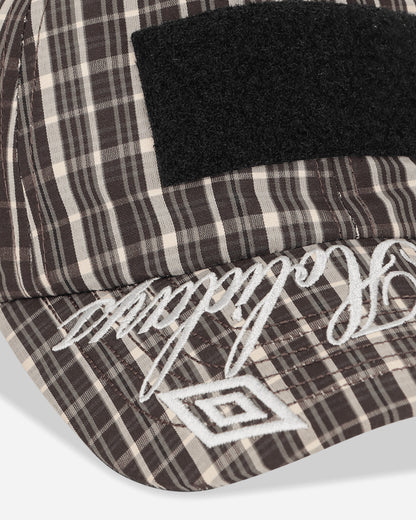 Umbro Check Hazard Cap Beige Dark Brown Hats Caps UBMW256FA36 BEG0015