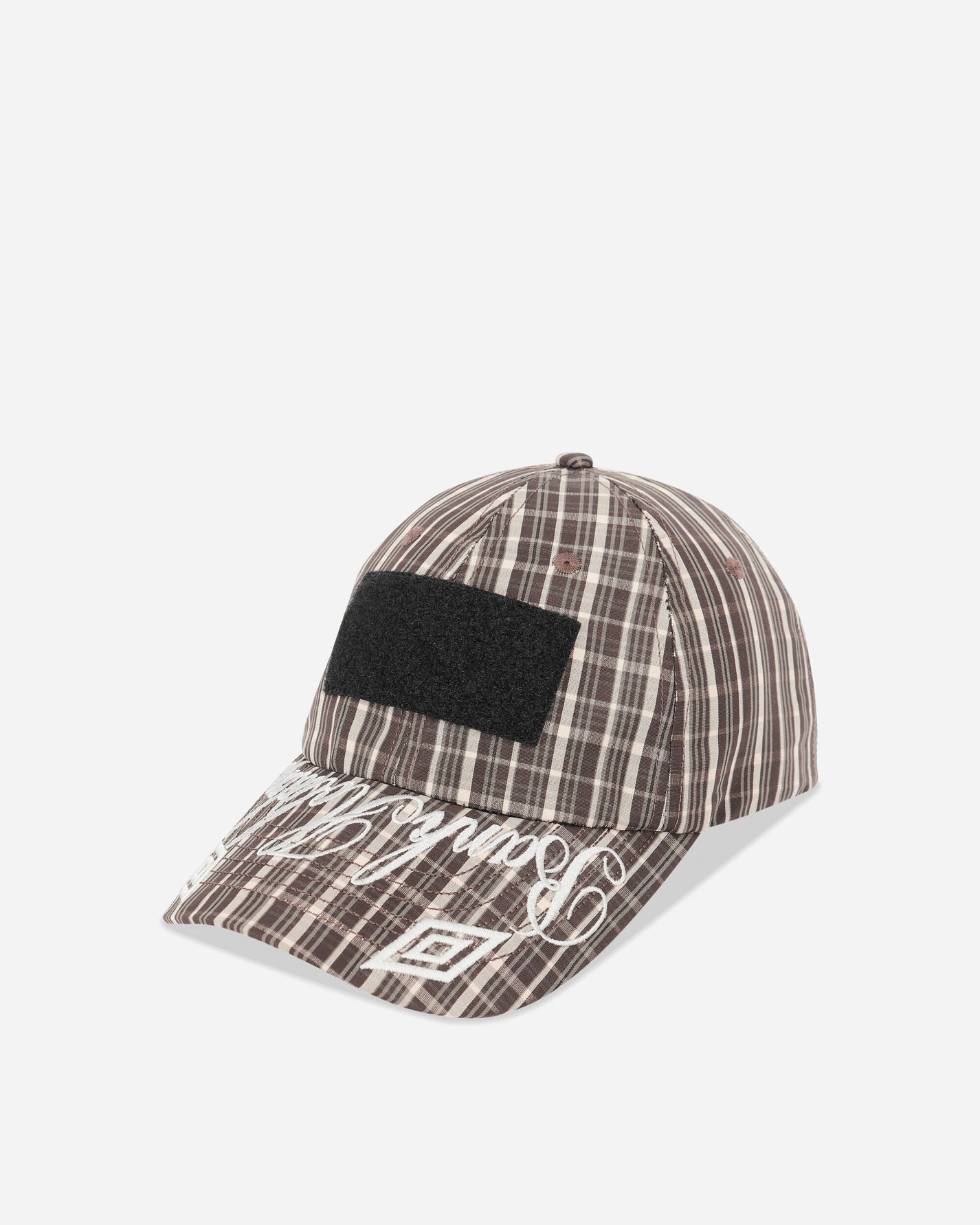 Umbro Check Hazard Cap Beige Dark Brown Hats Caps UBMW256FA36 BEG0015
