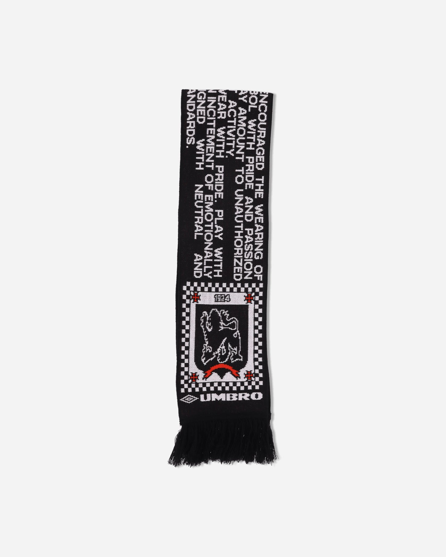 Umbro Notice Scarf Black White Gloves and Scarves Scarves and Warmneck UBMW271YA22 BLK0012