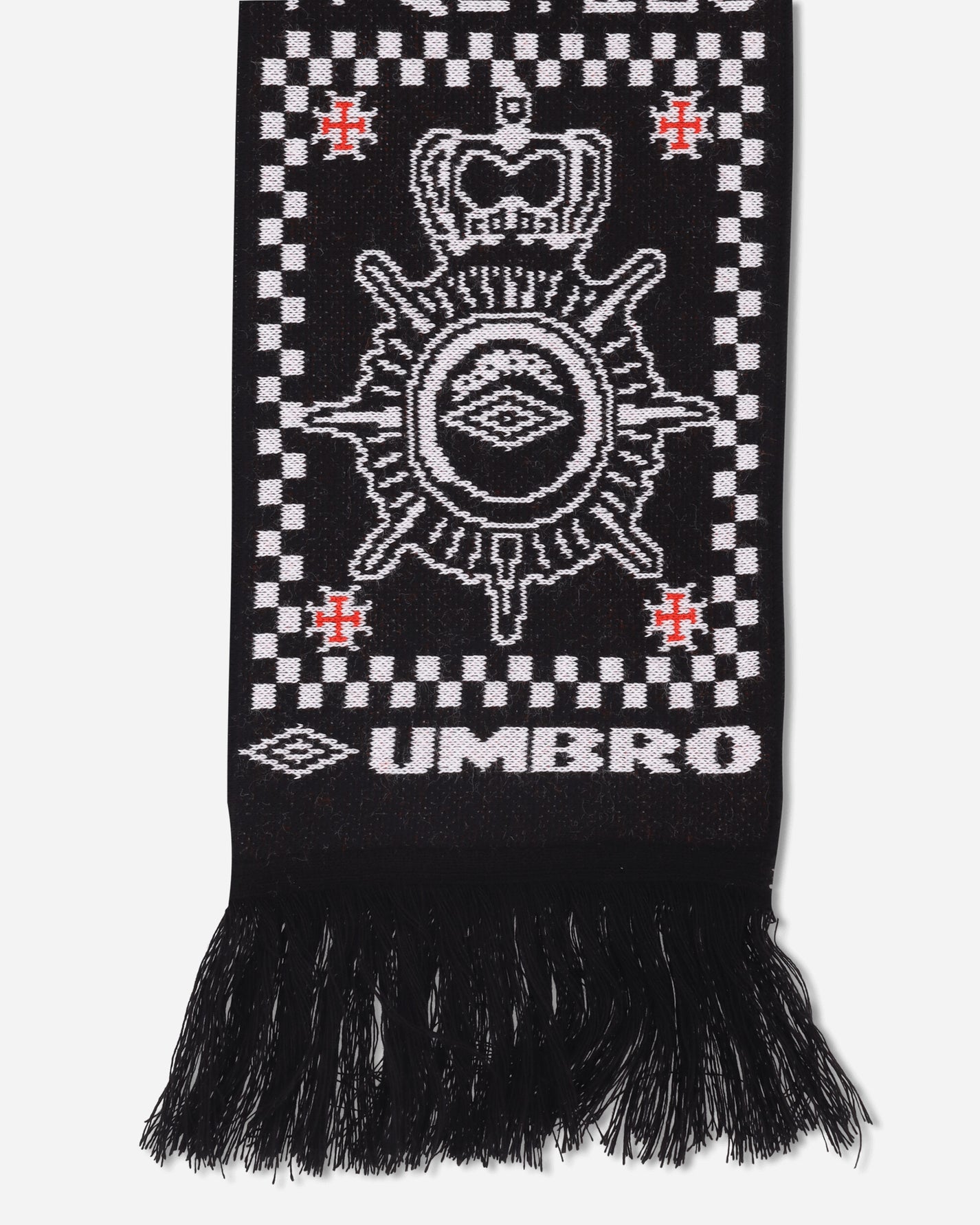 Umbro Notice Scarf Black White Gloves and Scarves Scarves and Warmneck UBMW271YA22 BLK0012
