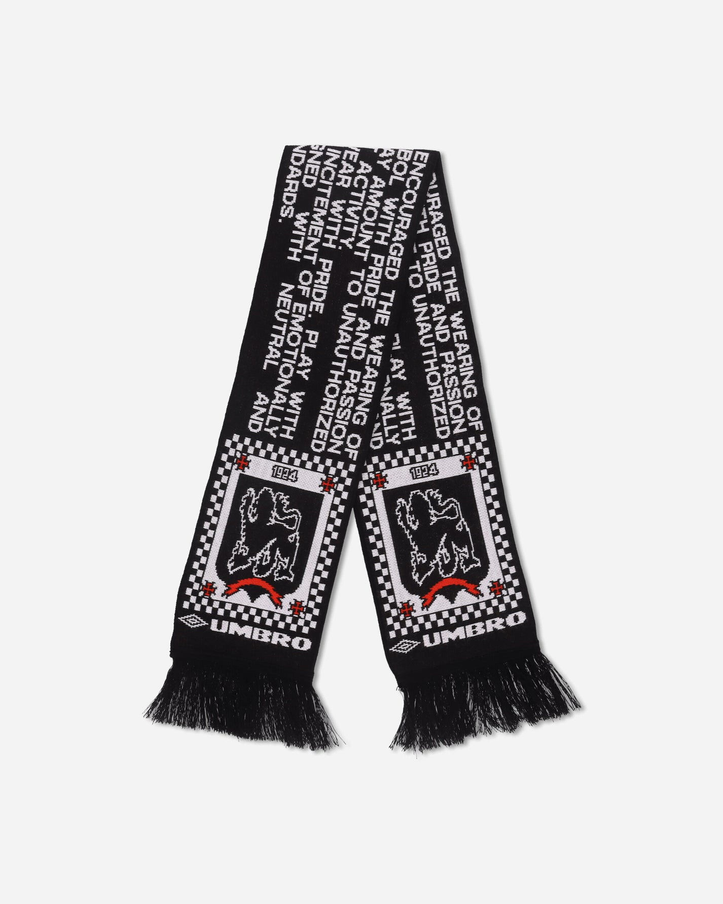 Umbro Notice Scarf Black White Gloves and Scarves Scarves and Warmneck UBMW271YA22 BLK0012