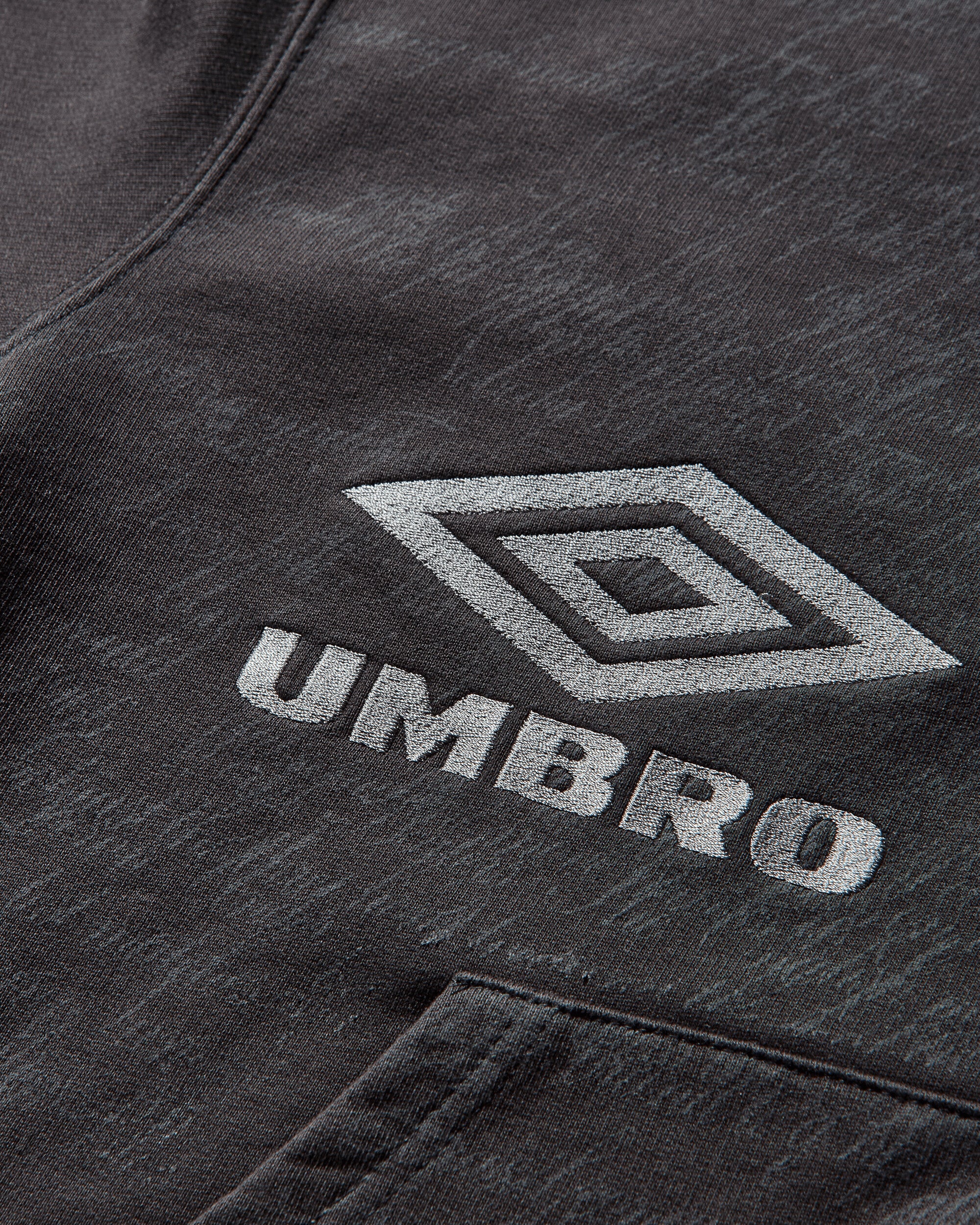 Umbro Compact Masked Zip Hoodie Washed Black Sweatshirts Hoodies UBMW0410FA255 BLK0020