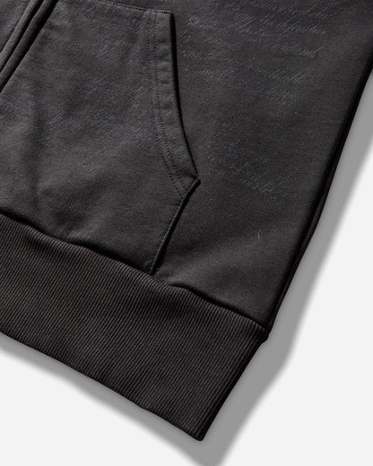 Umbro Compact Masked Zip Hoodie Washed Black Sweatshirts Hoodies UBMW0410FA255 BLK0020