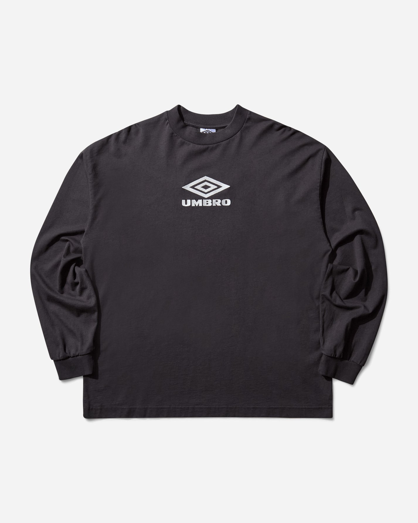 Umbro Og Logo Ls Shirt Washed Black White T-Shirts Top UBMW0237JY54 BLK0052