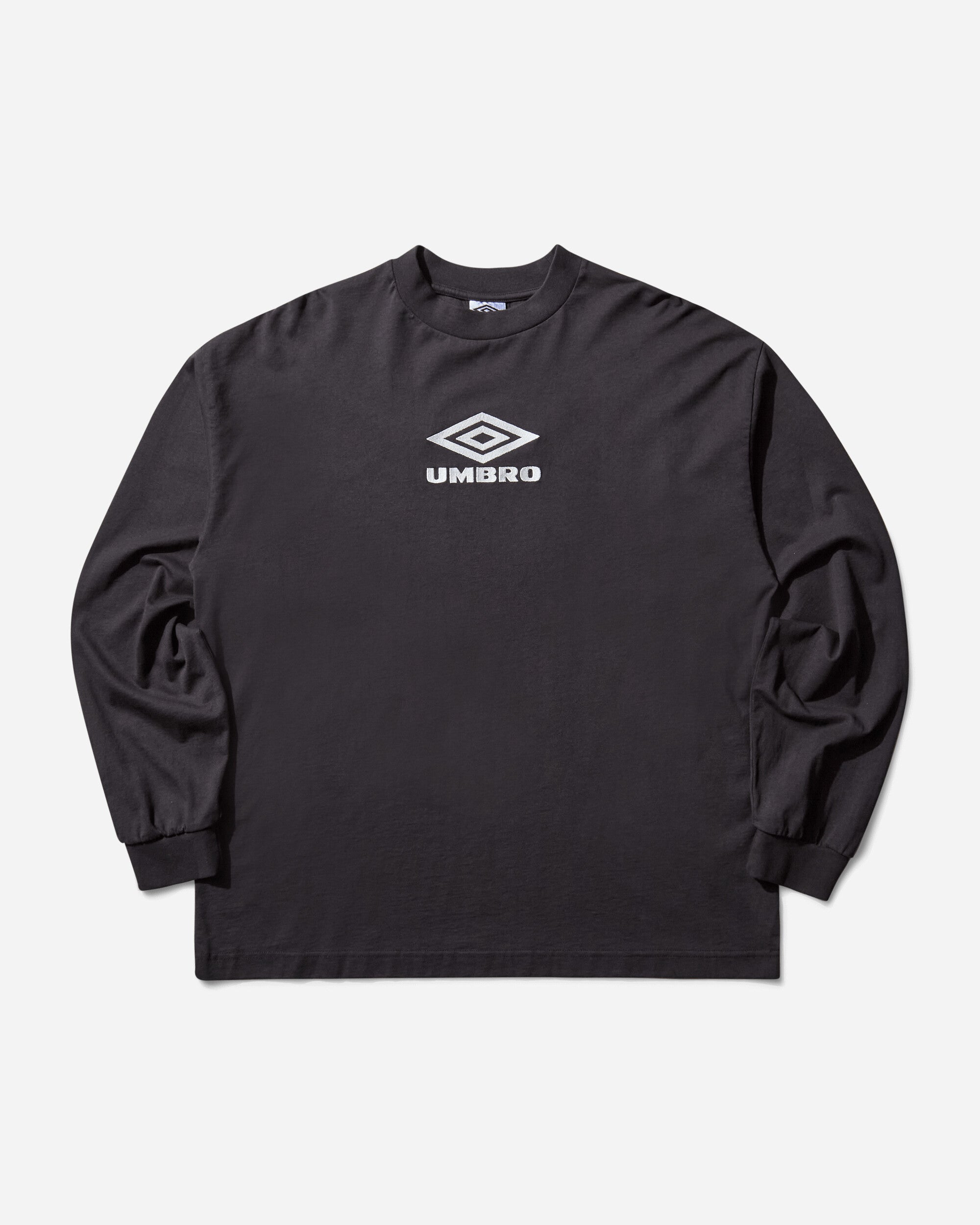 Umbro Og Logo Ls Shirt Washed Black White T-Shirts Top UBMW0237JY54 BLK0052