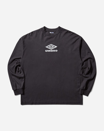 Umbro Og Logo Ls Shirt Washed Black White T-Shirts Top UBMW0237JY54 BLK0052