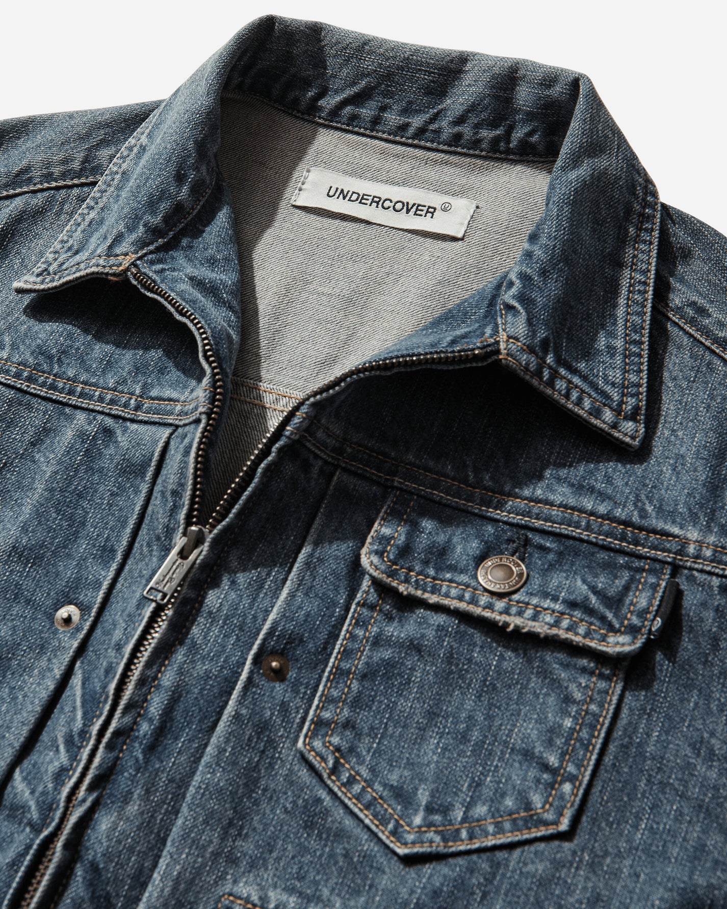 Undercover Blouson Indigo Coats and Jackets Denim Jackets UP1F1202 INDIGO