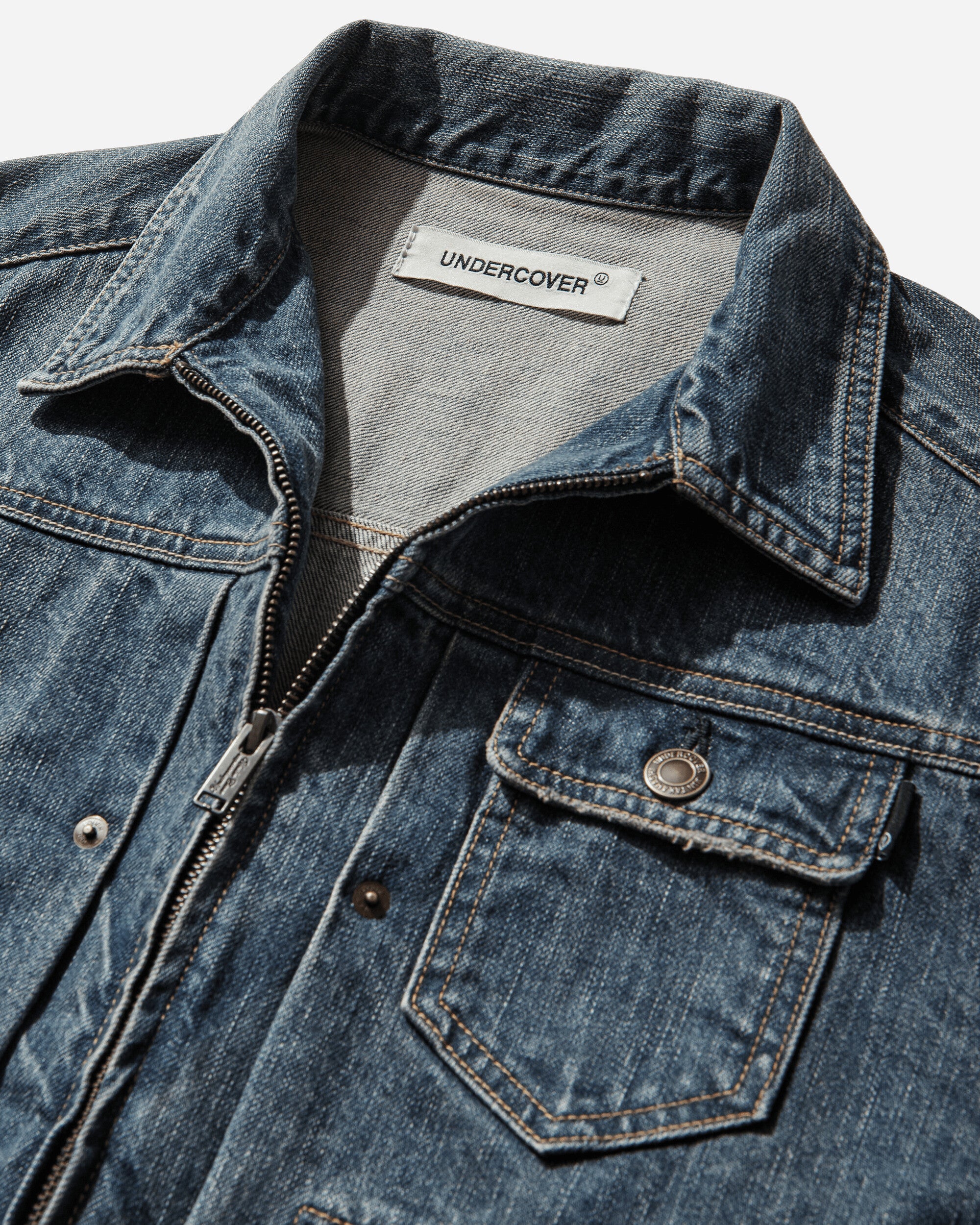 Undercover Blouson Indigo Coats and Jackets Denim Jackets UP1F1202 INDIGO