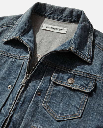 Undercover Blouson Indigo Coats and Jackets Denim Jackets UP1F1202 INDIGO
