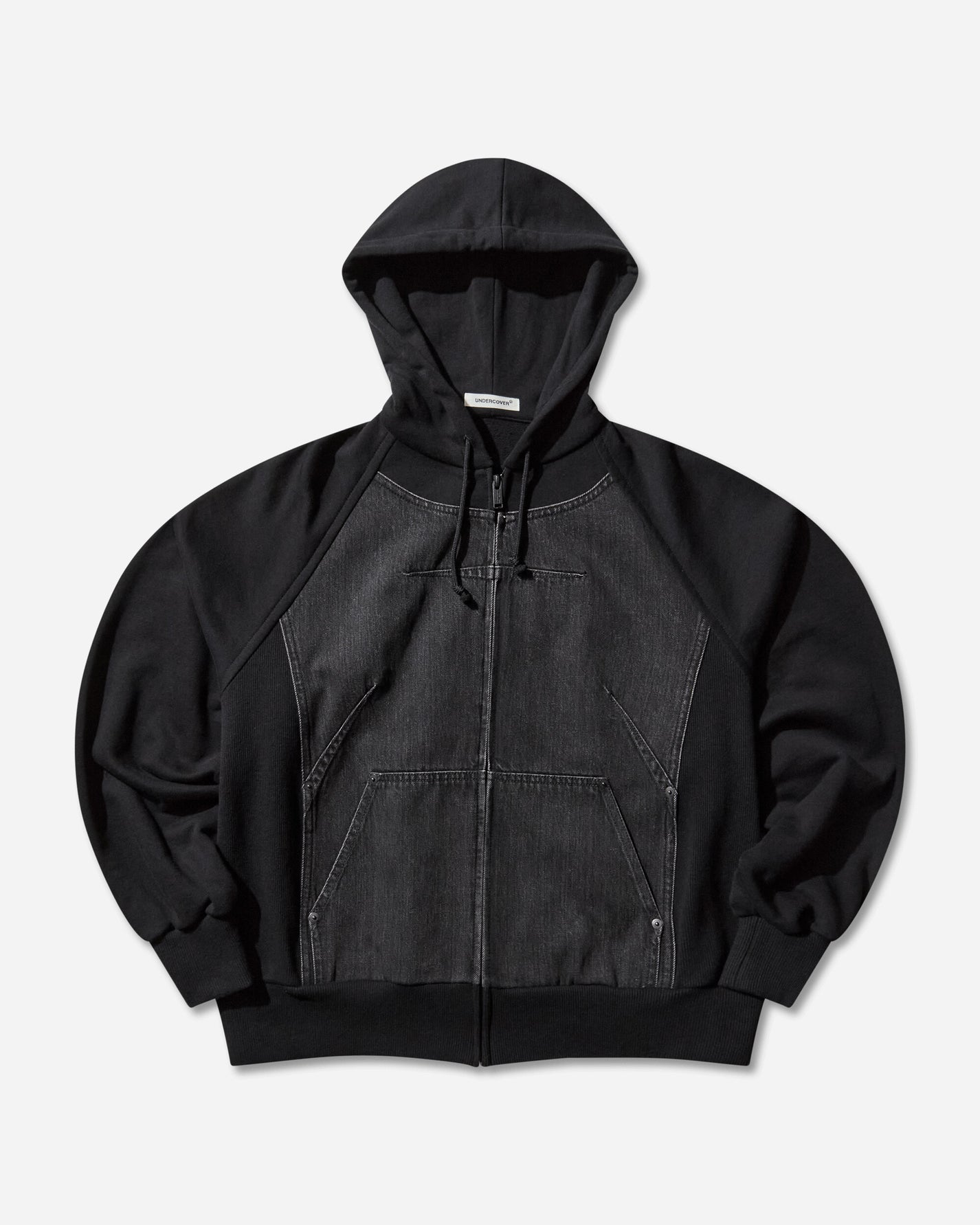 Undercover Wmns C/S Black Sweatshirts Hoodies UP2E1806 1