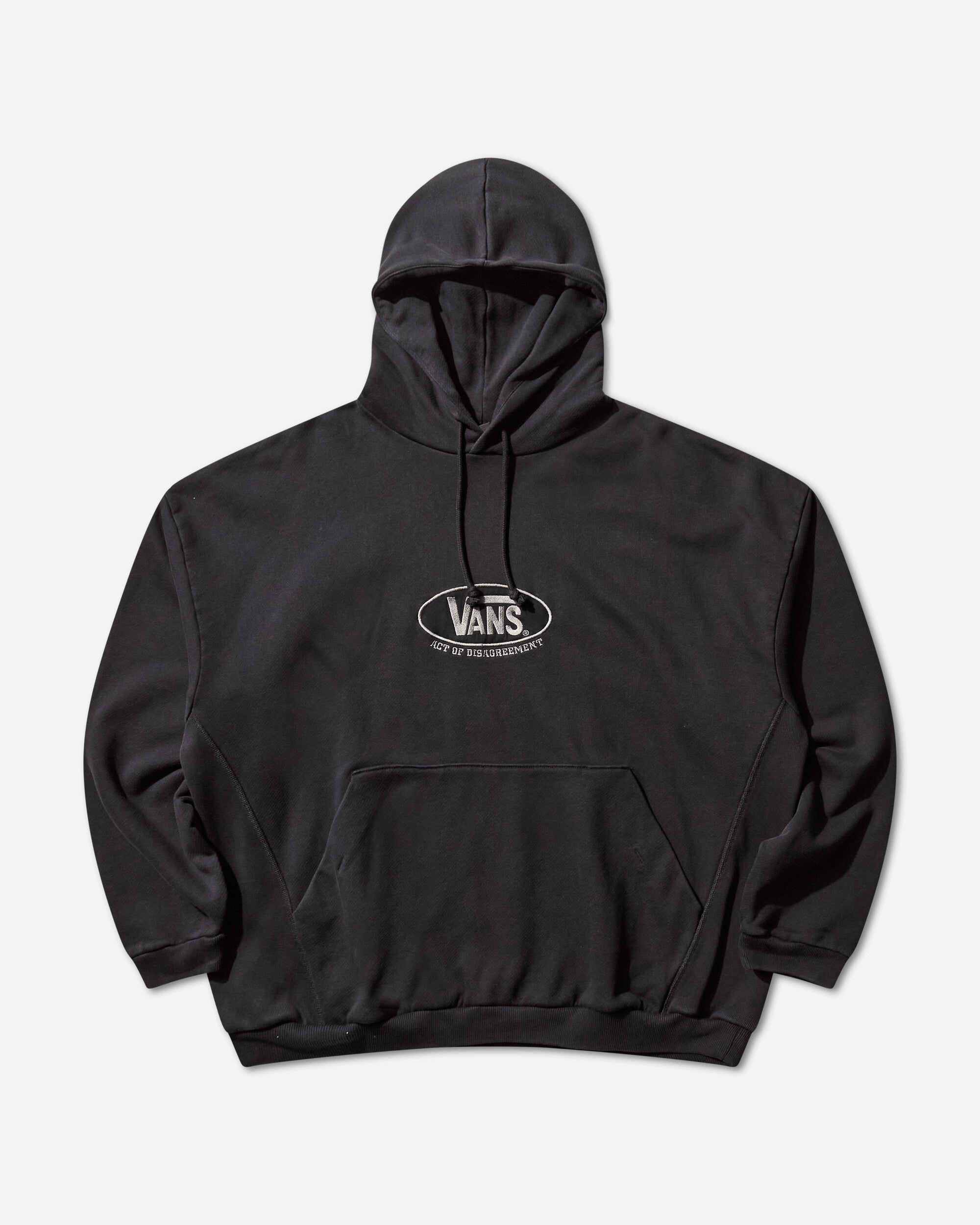 Vans Aod Oval Logo Hoodie Washed Black Sweatshirts Hoodies VN000RPZEMQ1