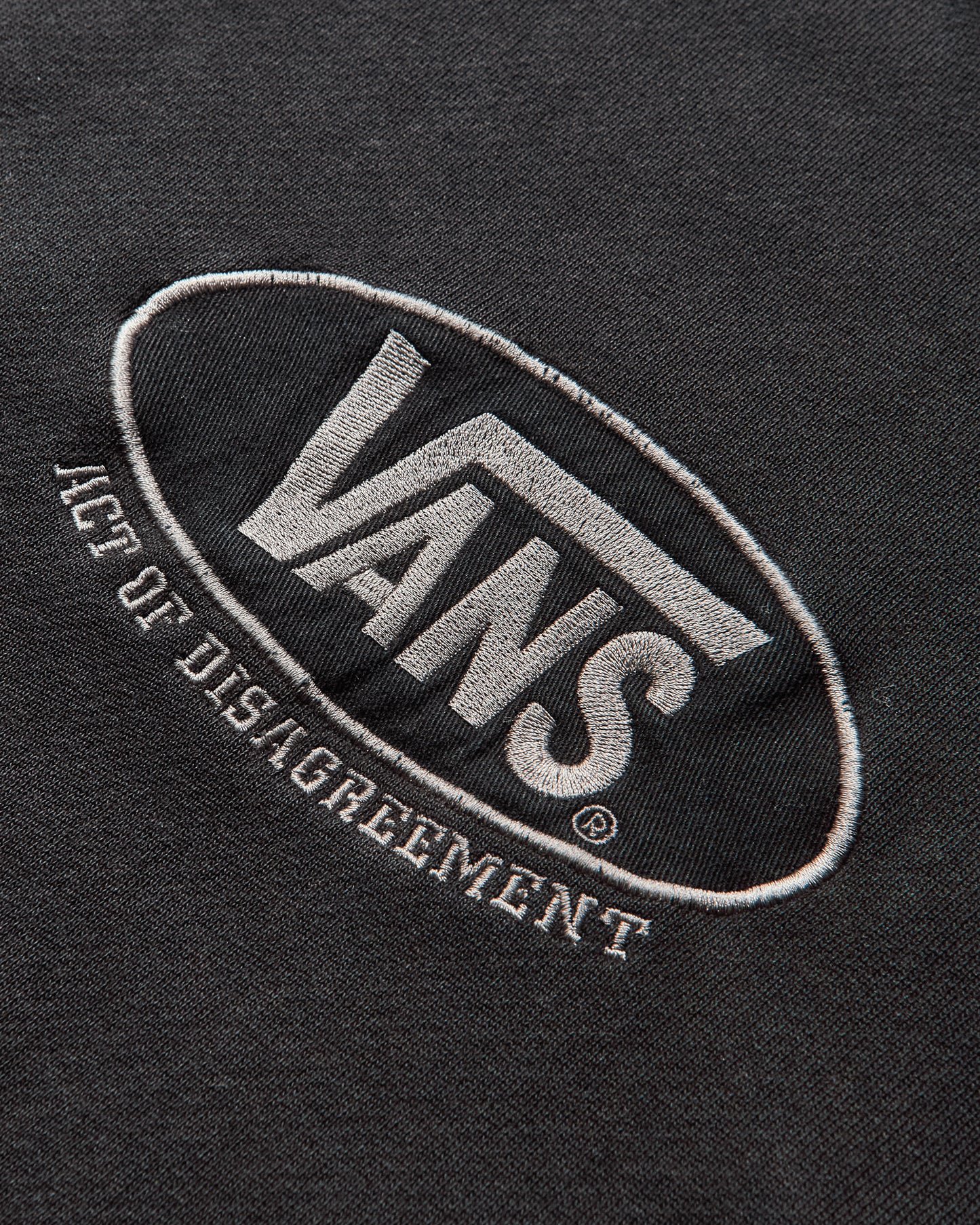 Vans Aod Oval Logo Hoodie Washed Black Sweatshirts Hoodies VN000RPZEMQ1