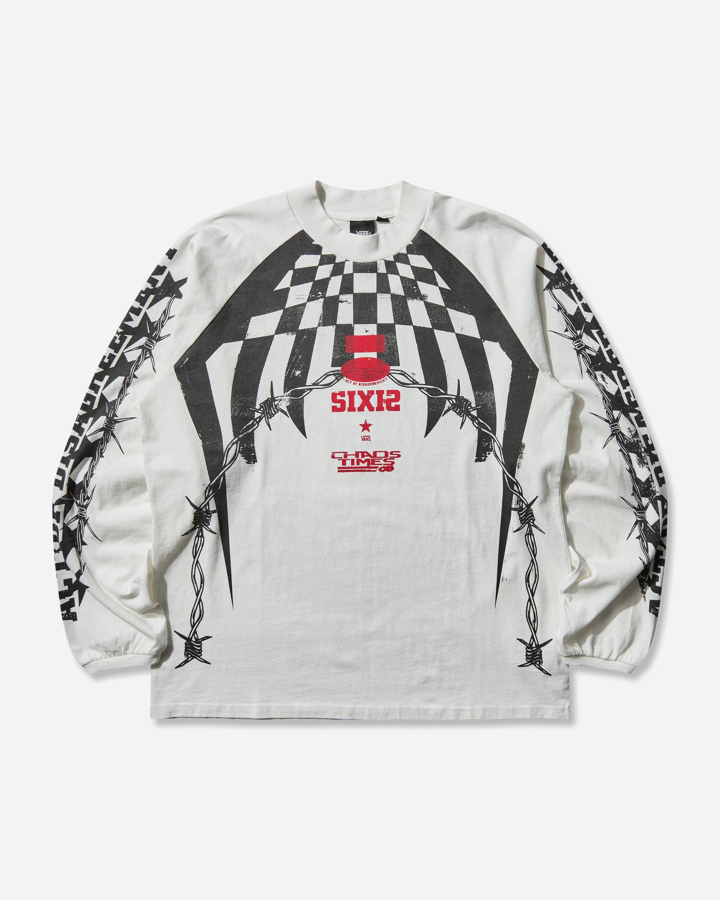 Vans Aod Hazard Ls Tee White T-Shirts Shortsleeve VN000RPWWHT1