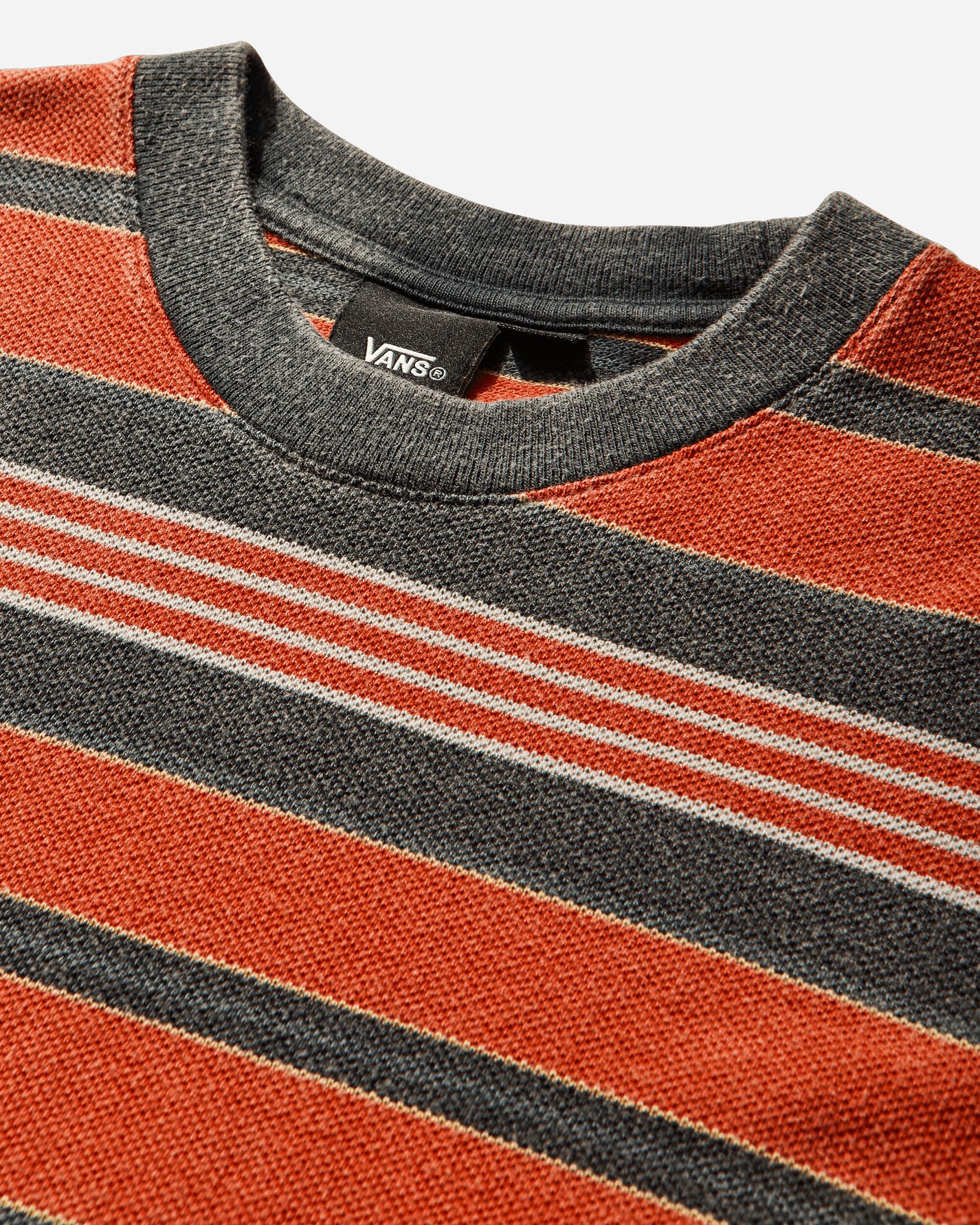 Vans Pique Stripe Ss Knit Racing Red Knitwears Sweaters VN000T6BIZQ1