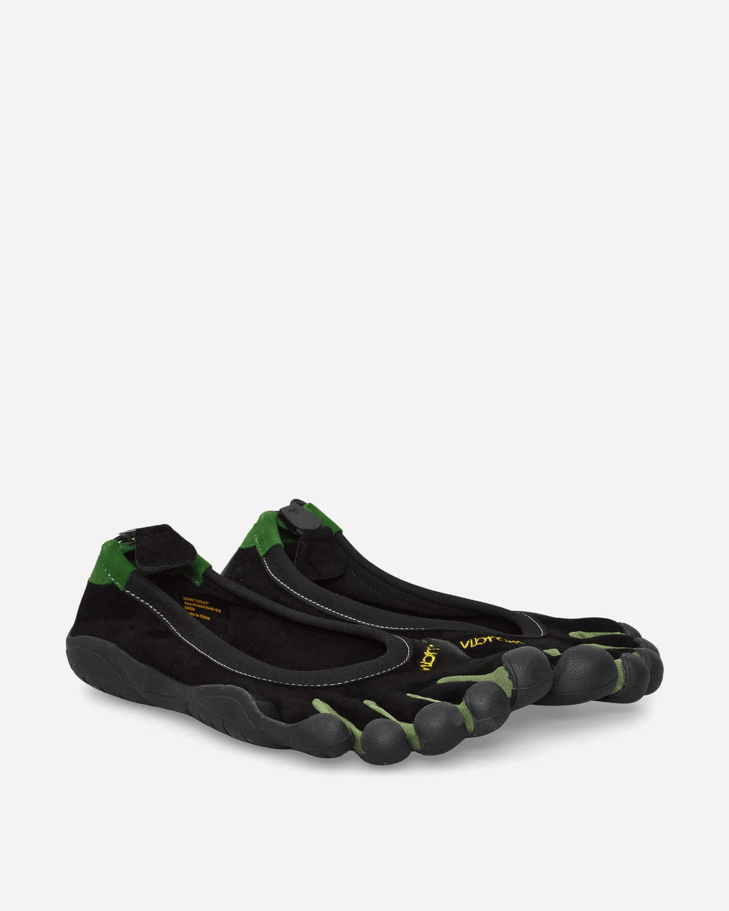 Vibram FiveFingers Wmns Classic Evo Black/Green Sandals and Slides Flat 26W1006P BLK