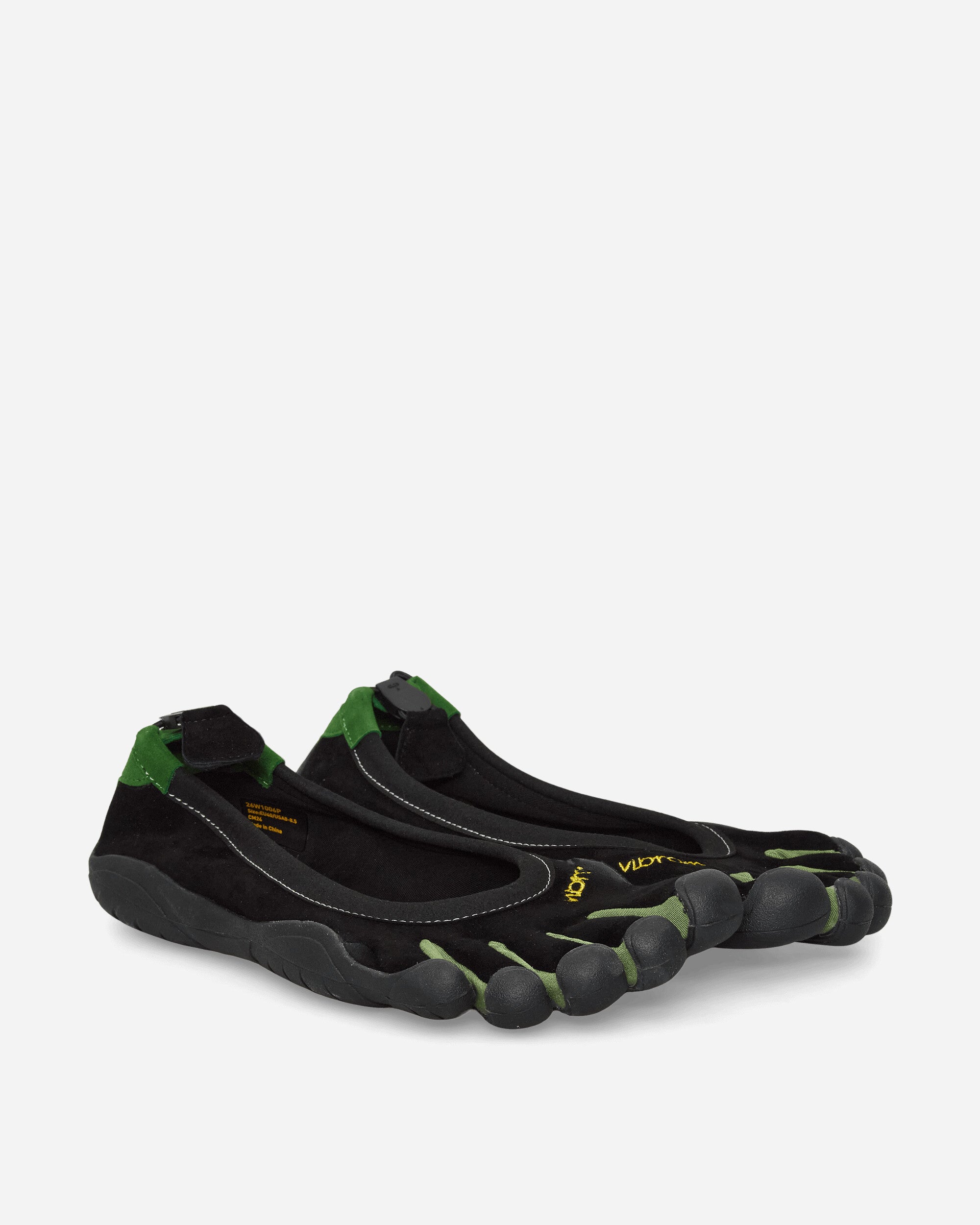 Vibram FiveFingers Wmns Classic Evo Black/Green Sandals and Slides Flat 26W1006P BLK