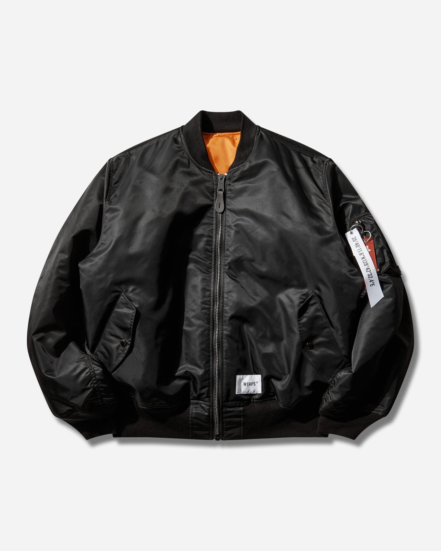 WTAPS Ma1 Core Spec Jacket  Nylon Twill Alpha Industries Black Coats and Jackets Bomber Jackets 252USALD-JKM01S BLACK