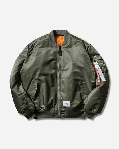 WTAPS Ma1 Core Spec Jacket  Nylon Twill Alpha Industries Olive Drab Coats and Jackets Bomber Jackets 252USALD-JKM01S OLIVE