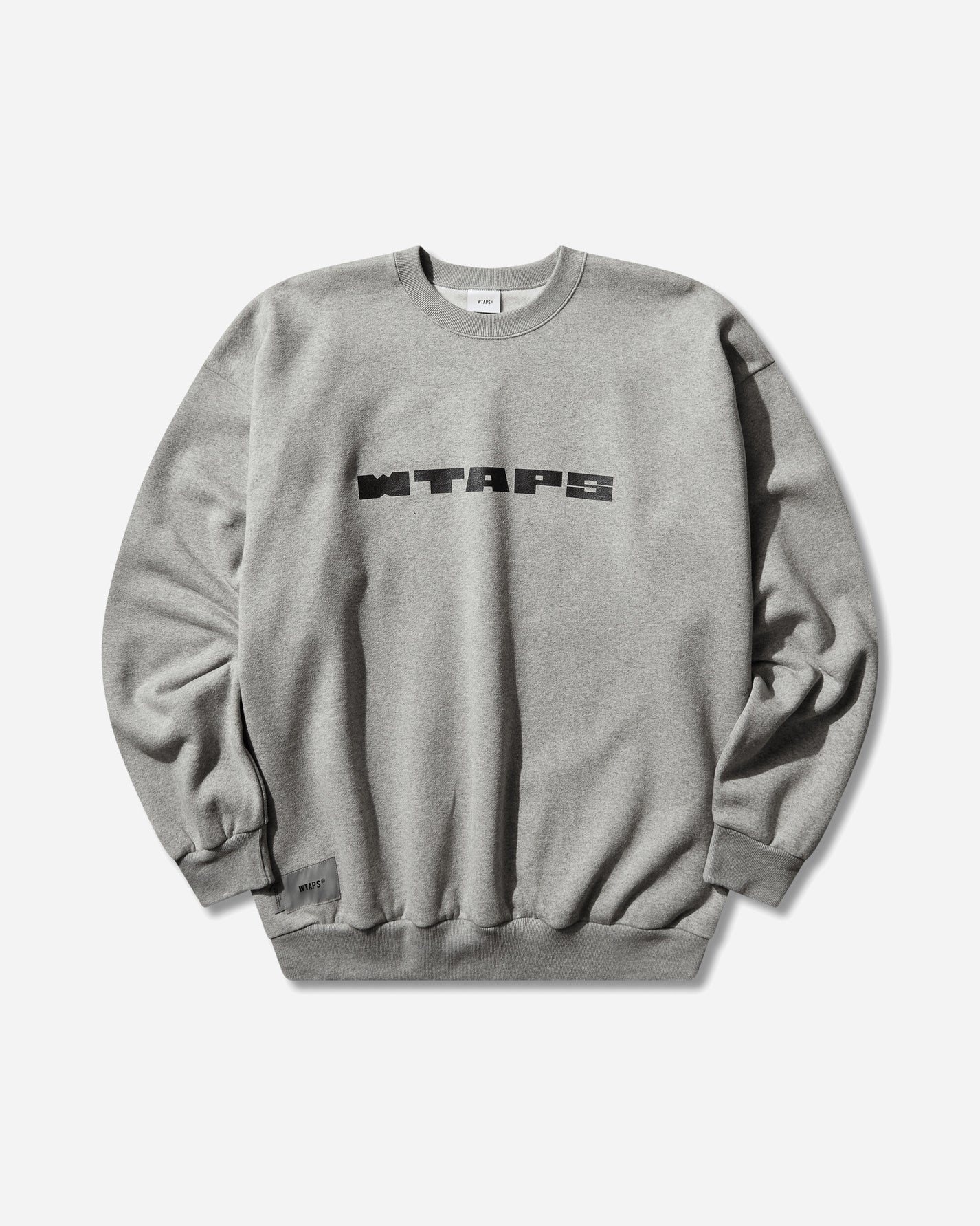 WTAPS Brick/Sweater/Cotton Ash Gray Sweatshirts Crewneck 252ATDT-CPM01S ASHGRAY