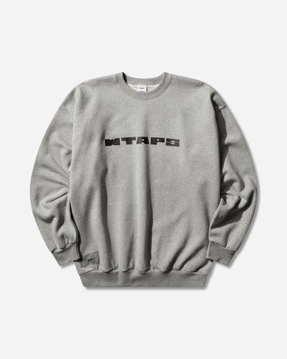 WTAPS Brick/Sweater/Cotton Ash Gray Sweatshirts Crewneck 252ATDT-CPM01S ASHGRAY