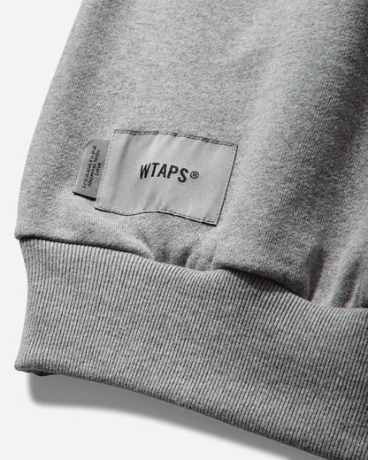 WTAPS Brick/Sweater/Cotton Ash Gray Sweatshirts Crewneck 252ATDT-CPM01S ASHGRAY