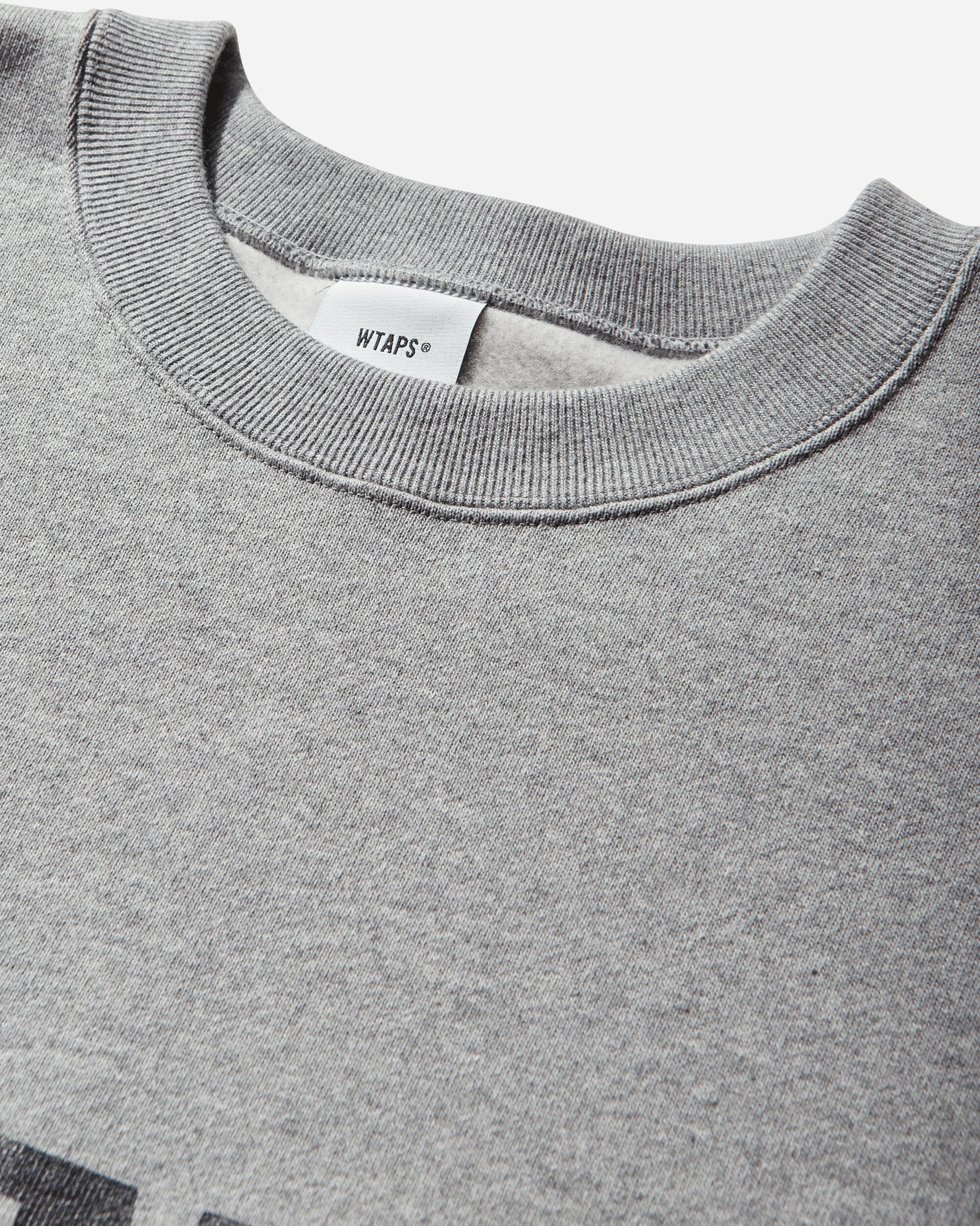 WTAPS Brick/Sweater/Cotton Ash Gray Sweatshirts Crewneck 252ATDT-CPM01S ASHGRAY