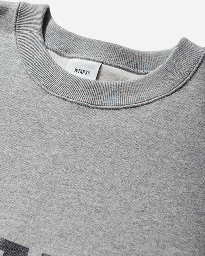 WTAPS Brick/Sweater/Cotton Ash Gray Sweatshirts Crewneck 252ATDT-CPM01S ASHGRAY