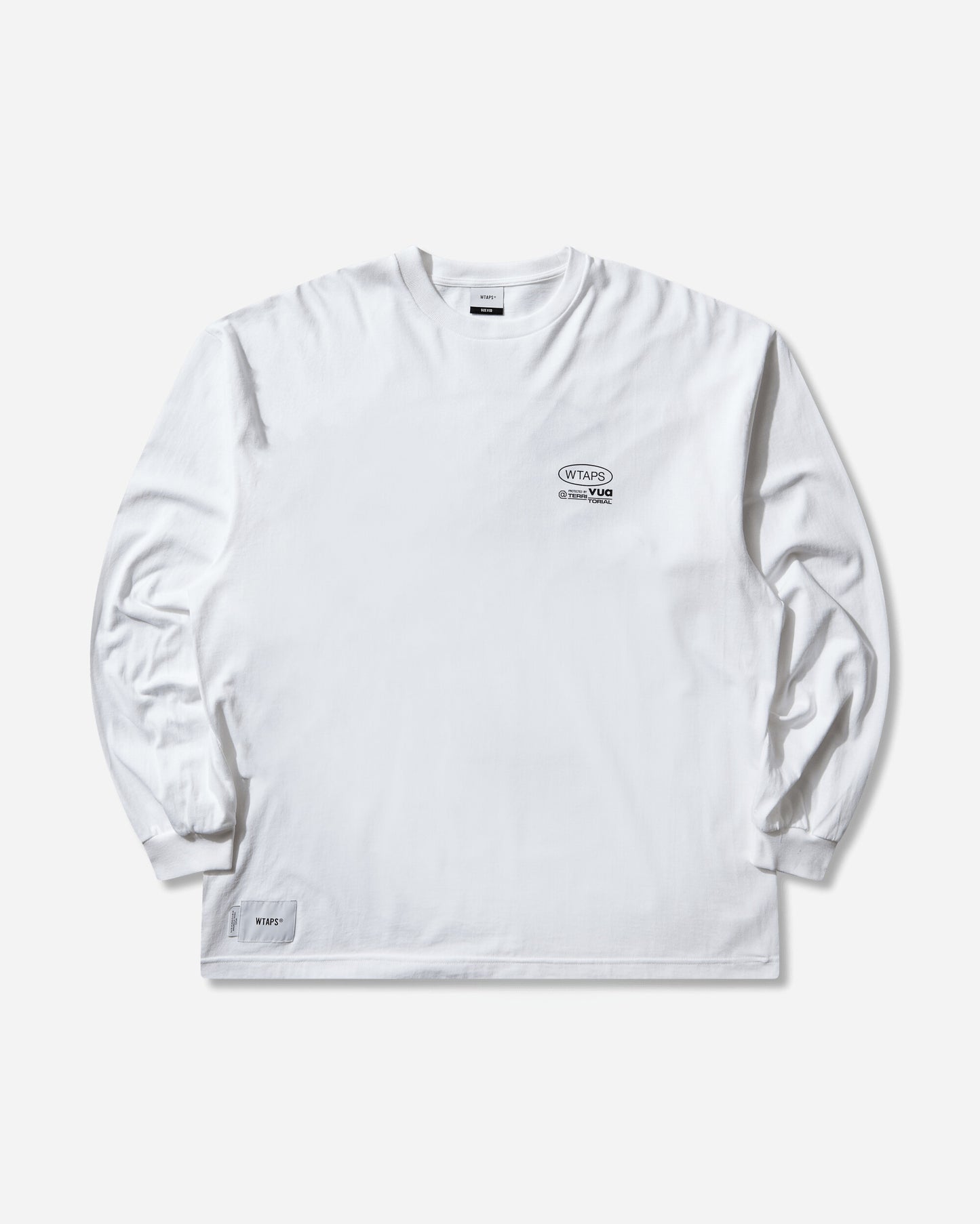 WTAPS Protected By/Ls/Cotton White T-Shirts Longsleeve 252ATDT-LTM02S WHITE