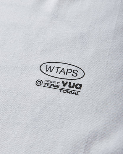 WTAPS Protected By/Ls/Cotton White T-Shirts Longsleeve 252ATDT-LTM02S WHITE