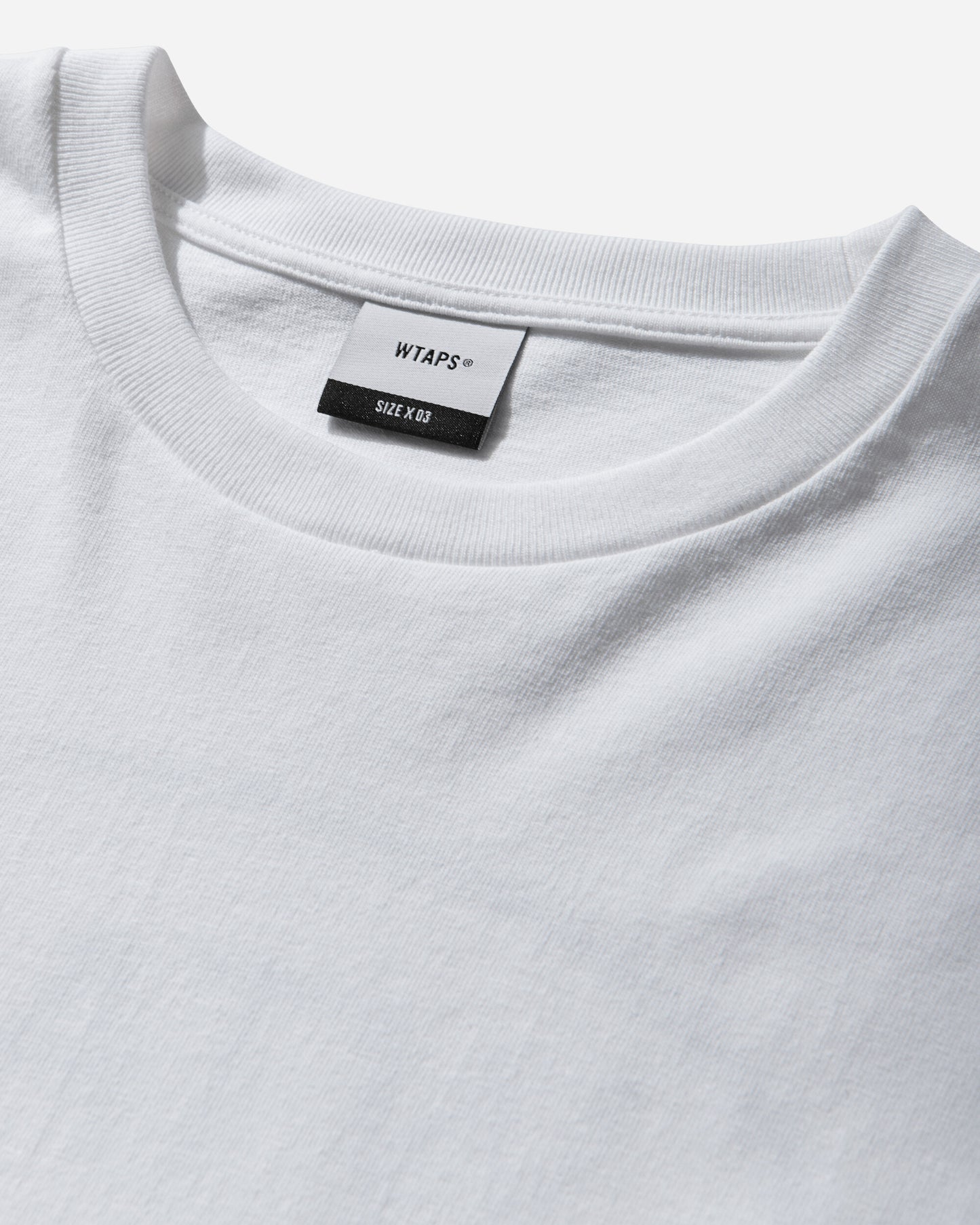 WTAPS Protected By/Ls/Cotton White T-Shirts Longsleeve 252ATDT-LTM02S WHITE