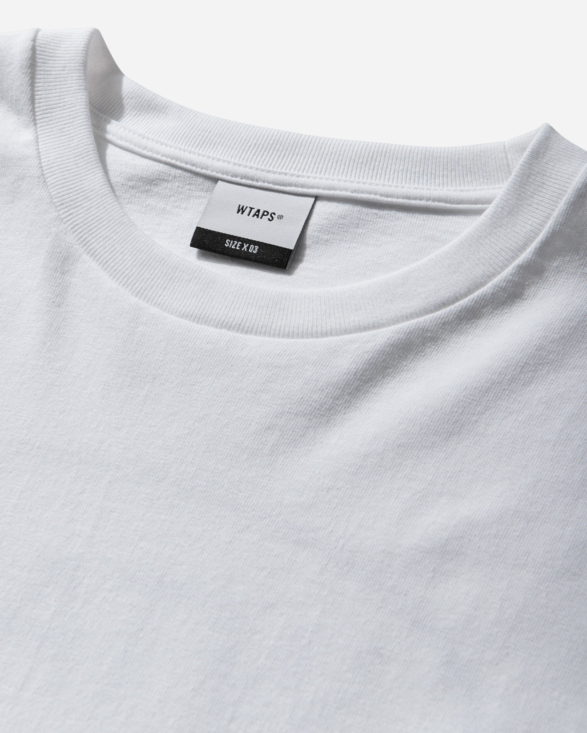 WTAPS Protected By/Ls/Cotton White T-Shirts Longsleeve 252ATDT-LTM02S WHITE